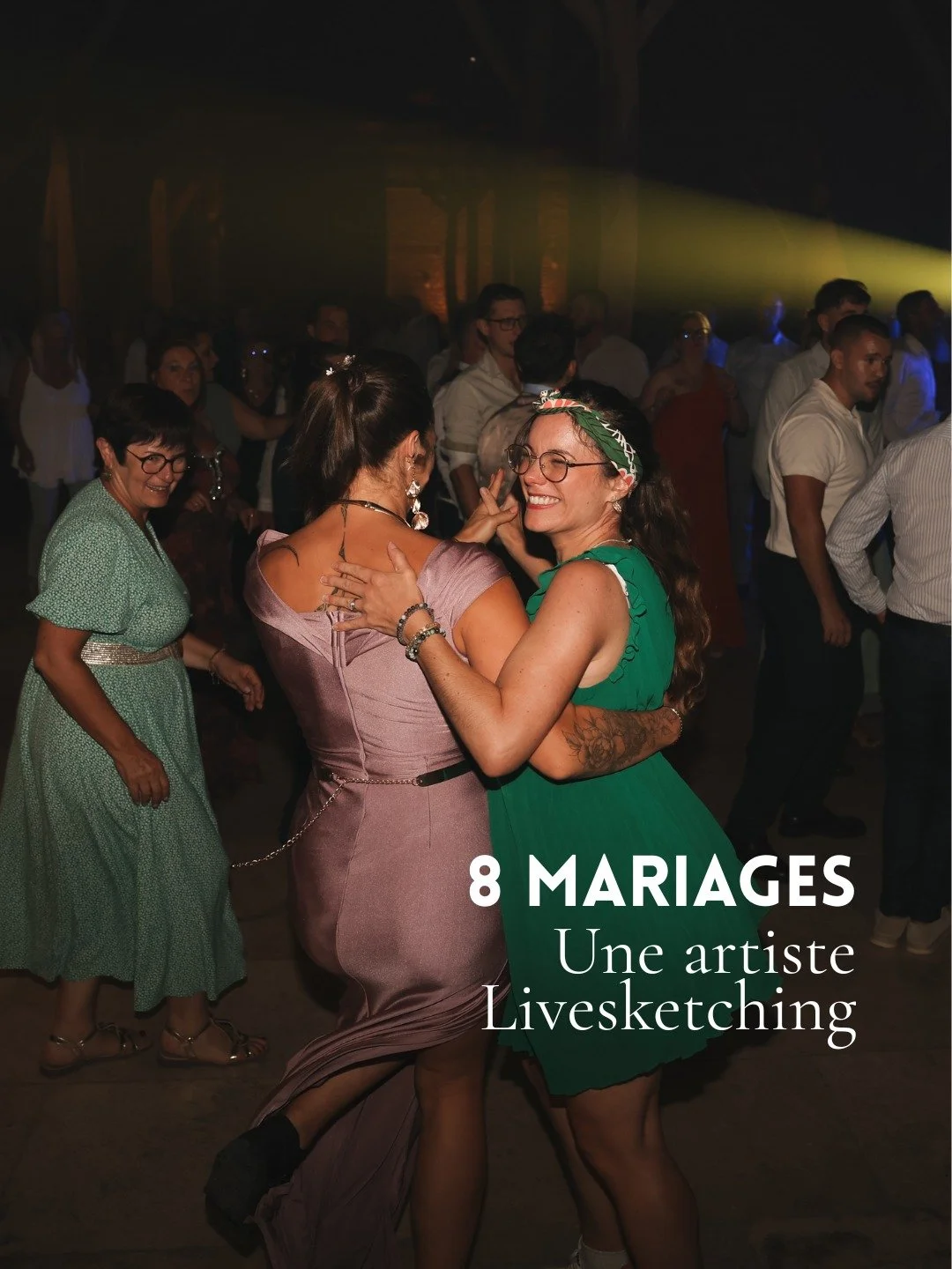 Chaque couple a sa propre histoire. Chaque mariage a sa propre direction artistique.
Le Live sketching c'est avant tout la retranscription de son essence. Une capture po&eacute;tique de l'ambiance o&ugrave; le dessin donne vie &agrave; la magie du mo