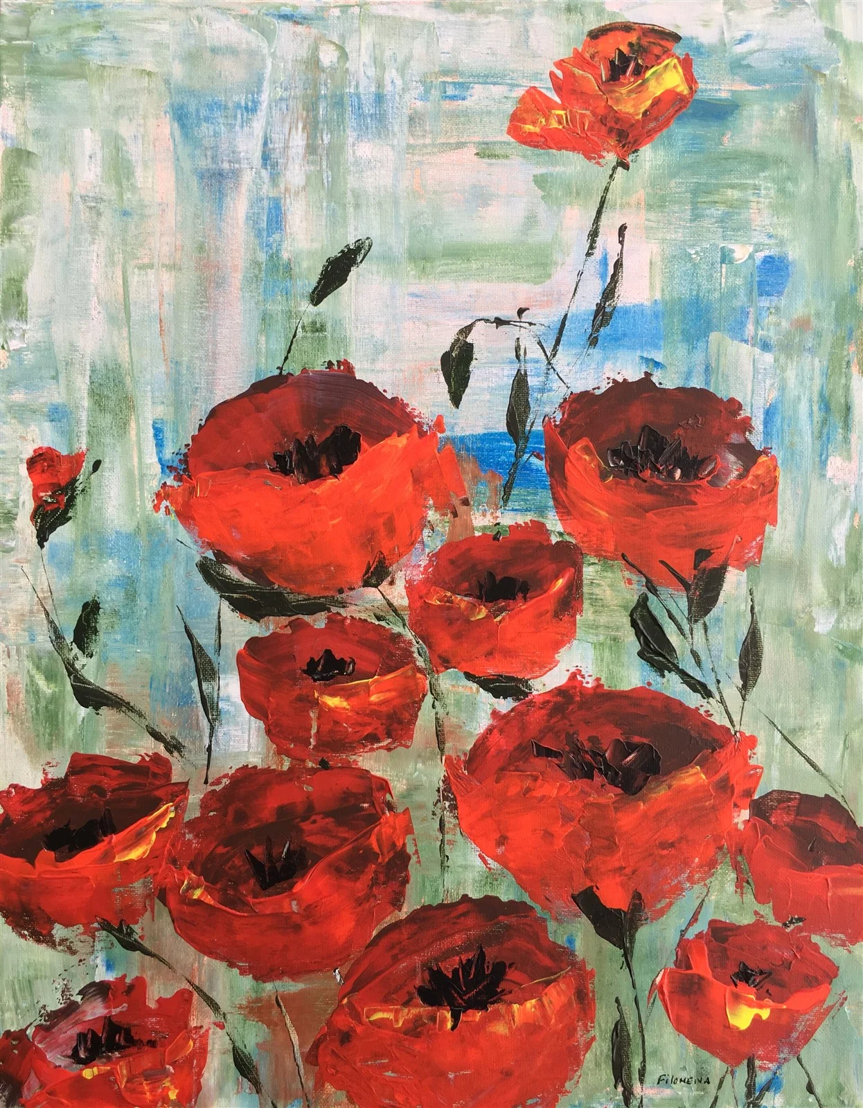 Abstract Poppies