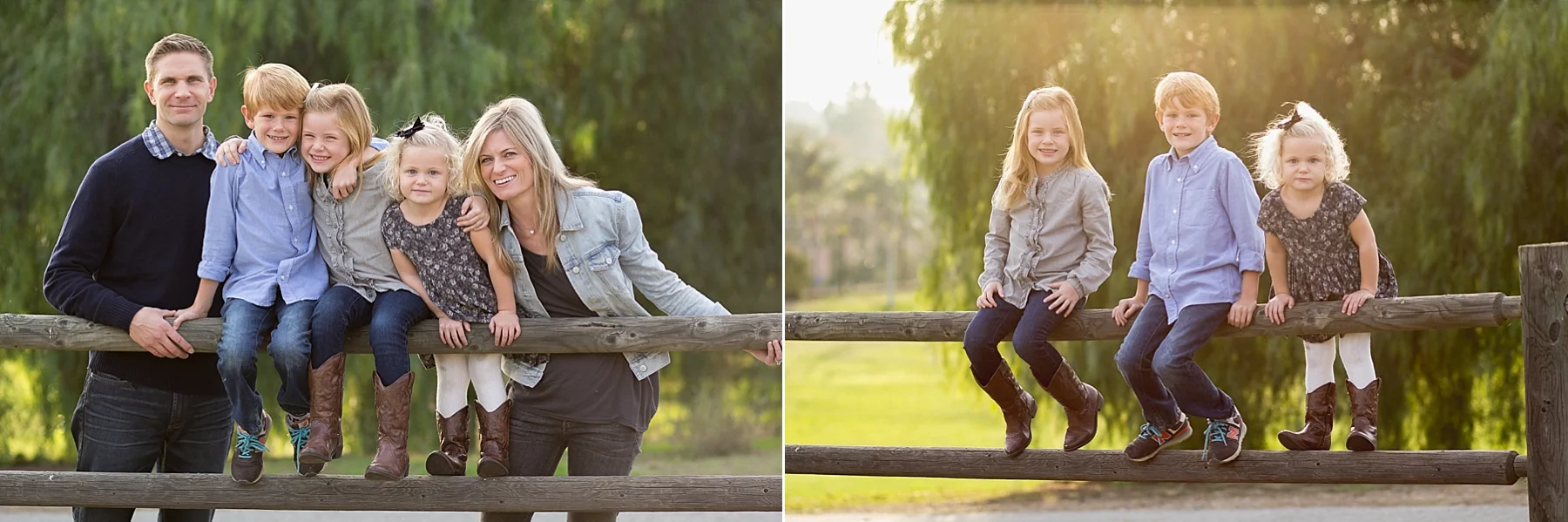 A cute family being photographed in San Dimas by Erica Faith Photography