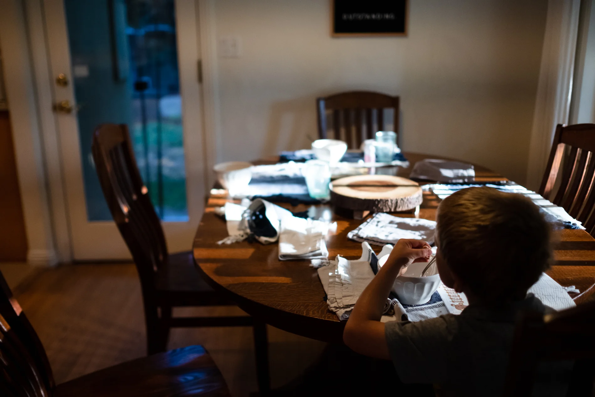 The youngest and the slowest eater.