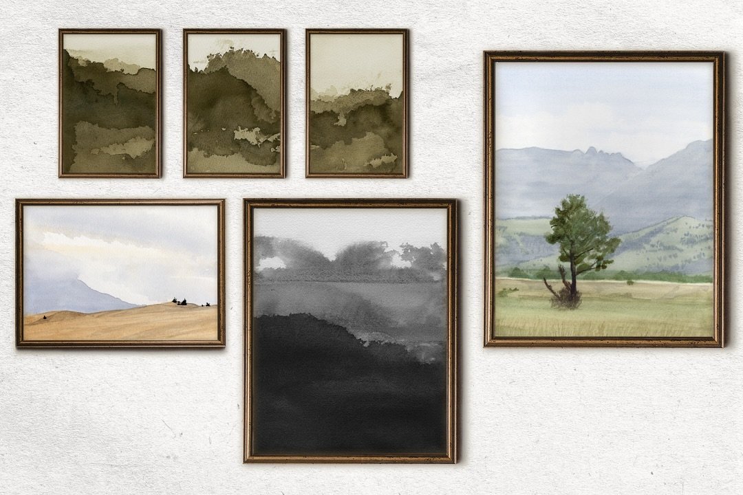 Been working slowly but surely (all while life happens) on shop updates. All of these will be available as prints and a few other goods in the near future! 
-
-
-
#watercolor #abstractart #abstractwatercolor #landscapeart #contemporarylandscapeart #w