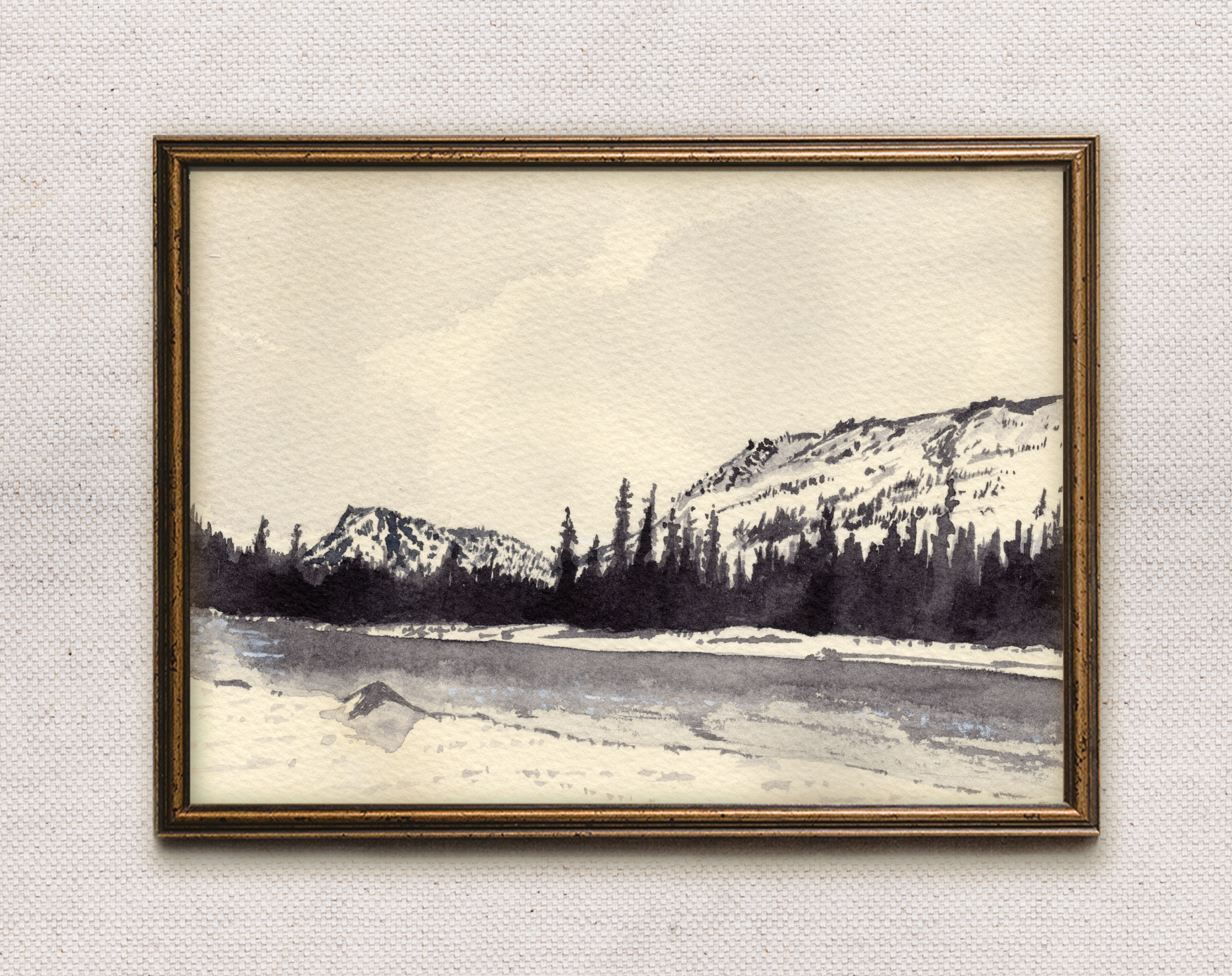 Brutal River Watercolor Print