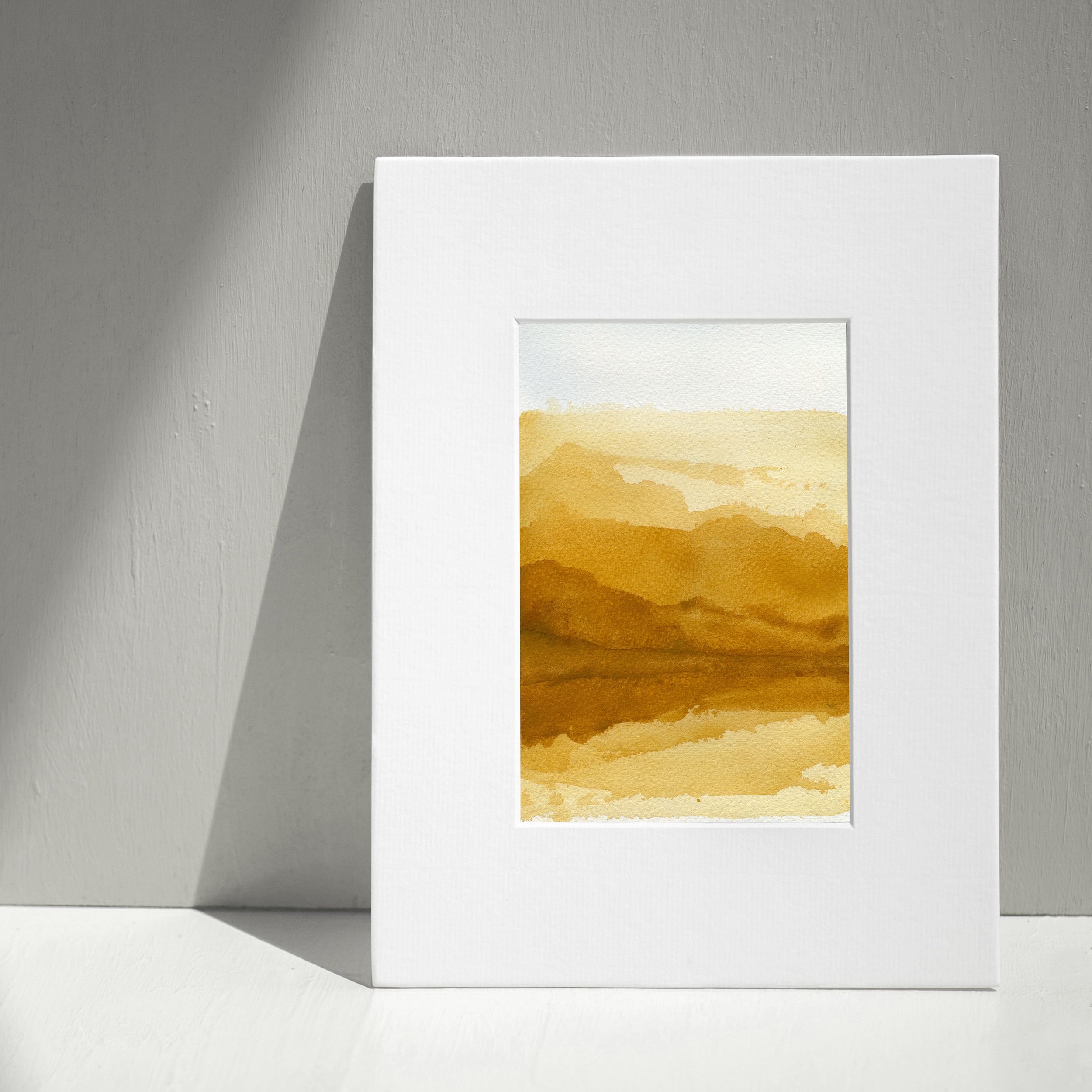 Golden Glow Abstract Print