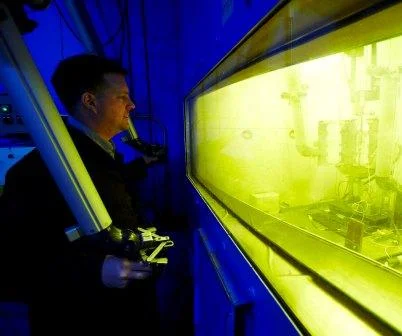 Fuel development laboratory hot cells at CNL, Chalk River, Ontario, Canada.