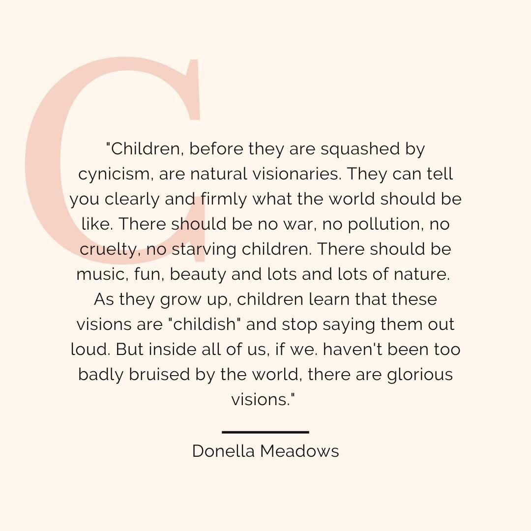 When I read this passage this morning I underlined it. Multiple times (in pencil, not ink - book lovers ✏️ ).⁠
⁠
It captures so much. ⁠
⁠
The way that society misses the wisdom of children. All too easily dismissing them as grown-ups in training, rus