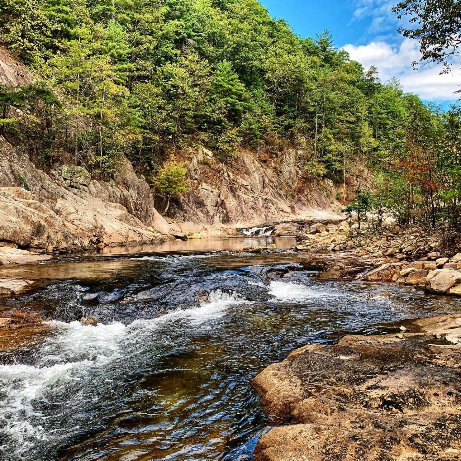 River gorge in the Western North Carolina mountains