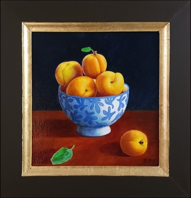 Apricots in a Modern Bowl