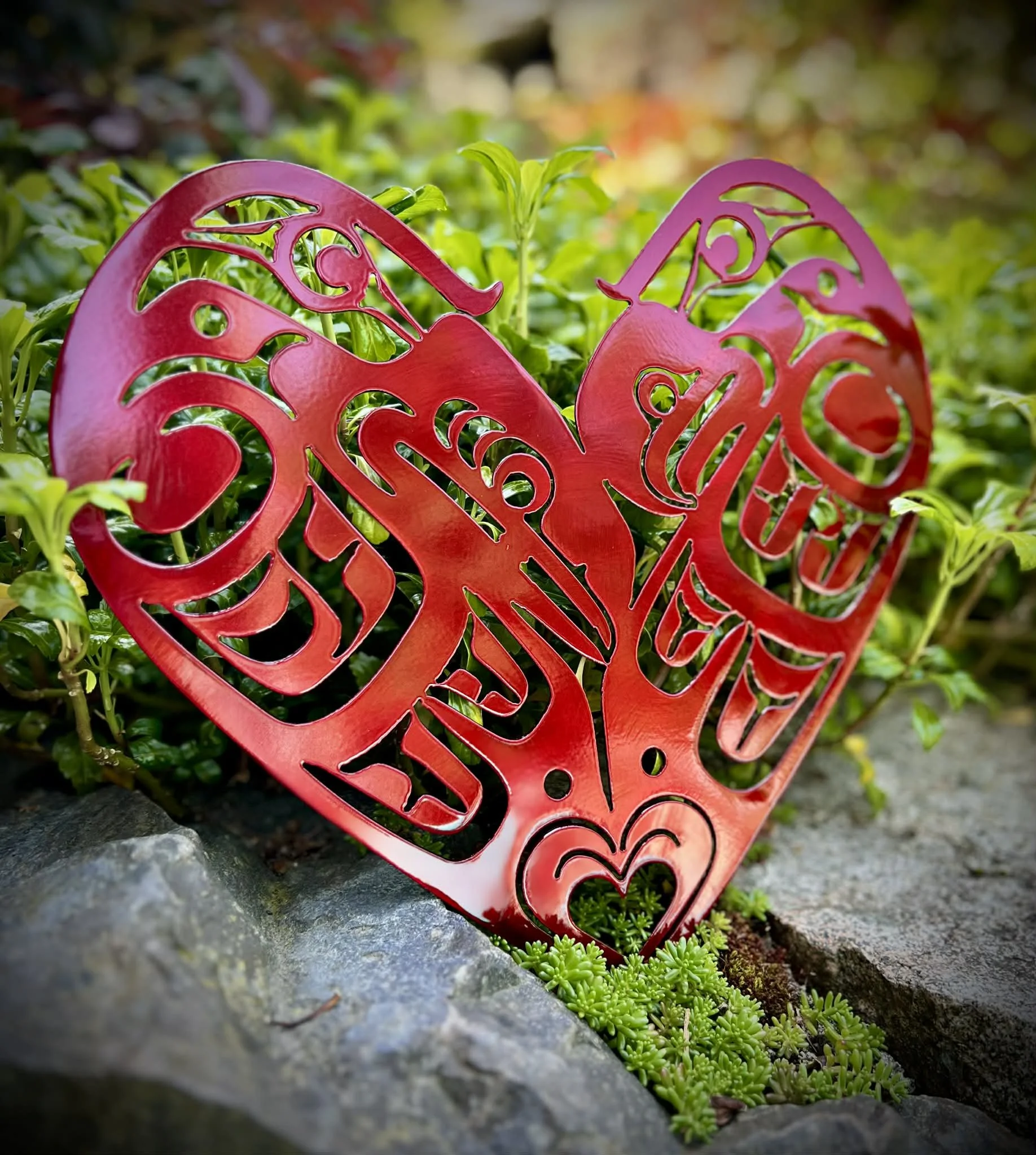 Red Metal Heart by Rugged Coast
