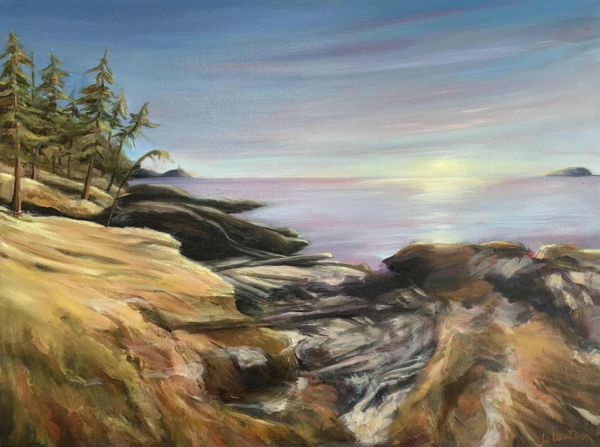 Wild Cape Sunset by Liz Watson, 18"x24", Oil on Canvas