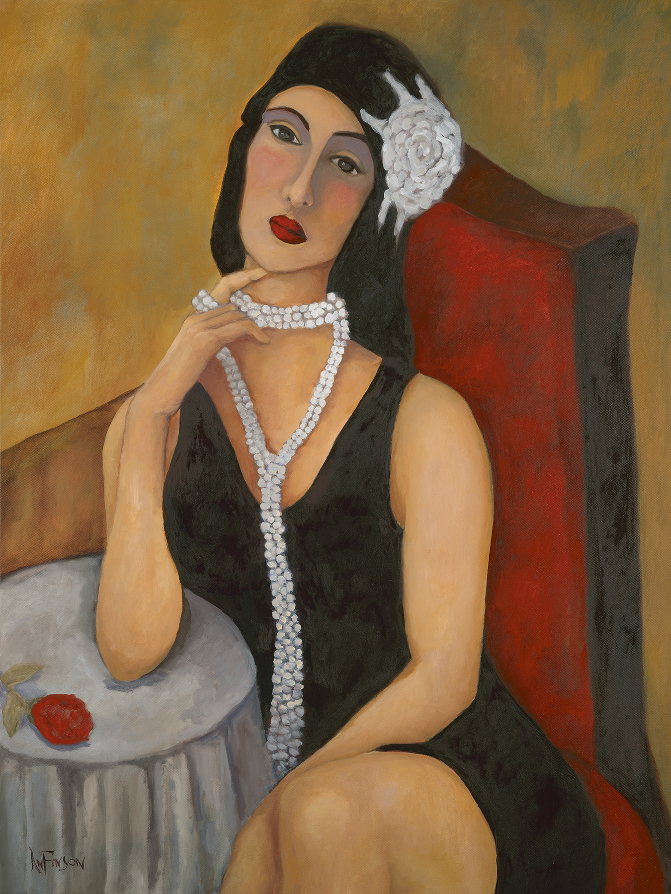  flapper girl&nbsp;  private collection  40 x 30 2014 