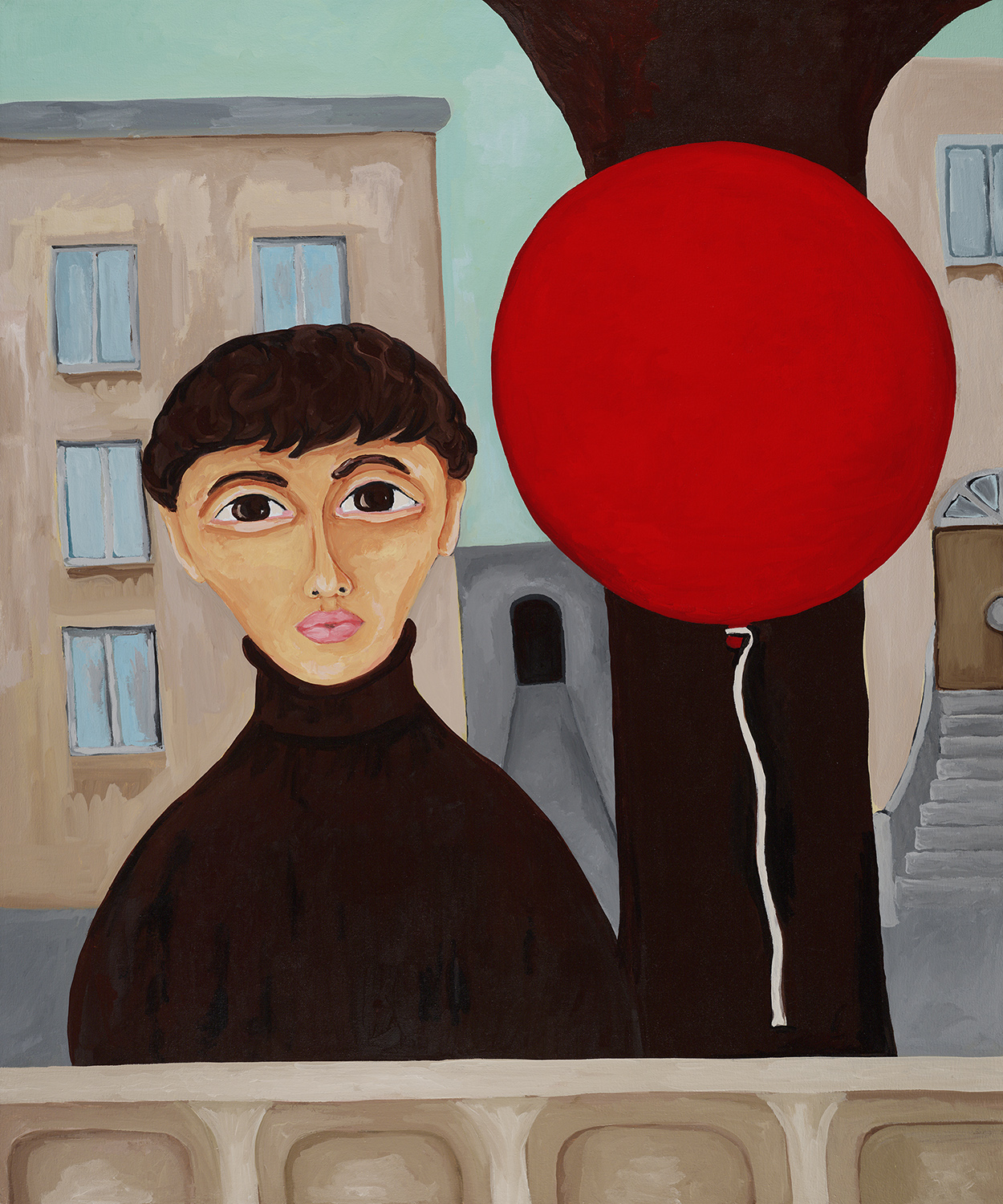  the red balloon  private collection  48 x 40 2007 