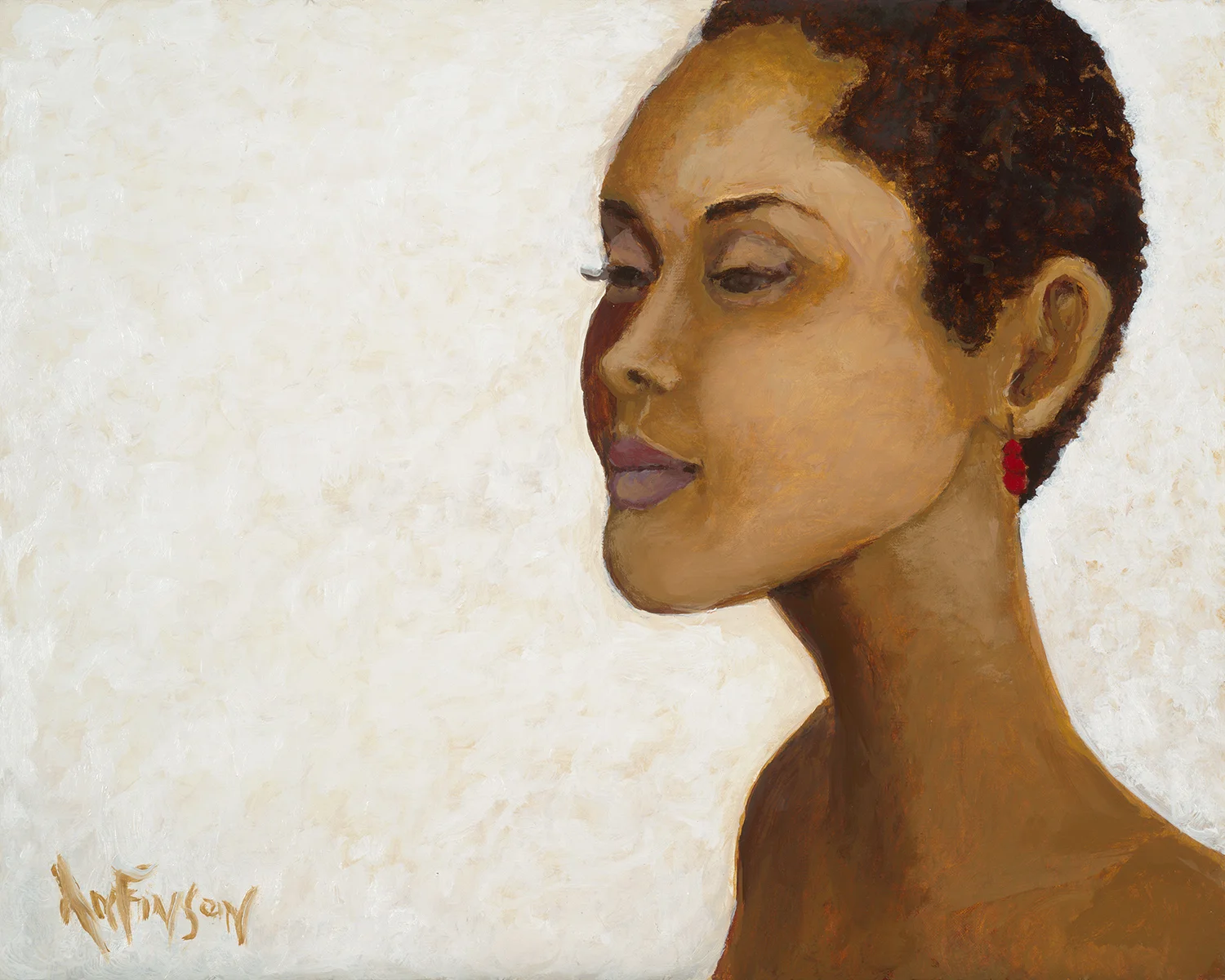 the ruby earring sold 16 x 20 2016