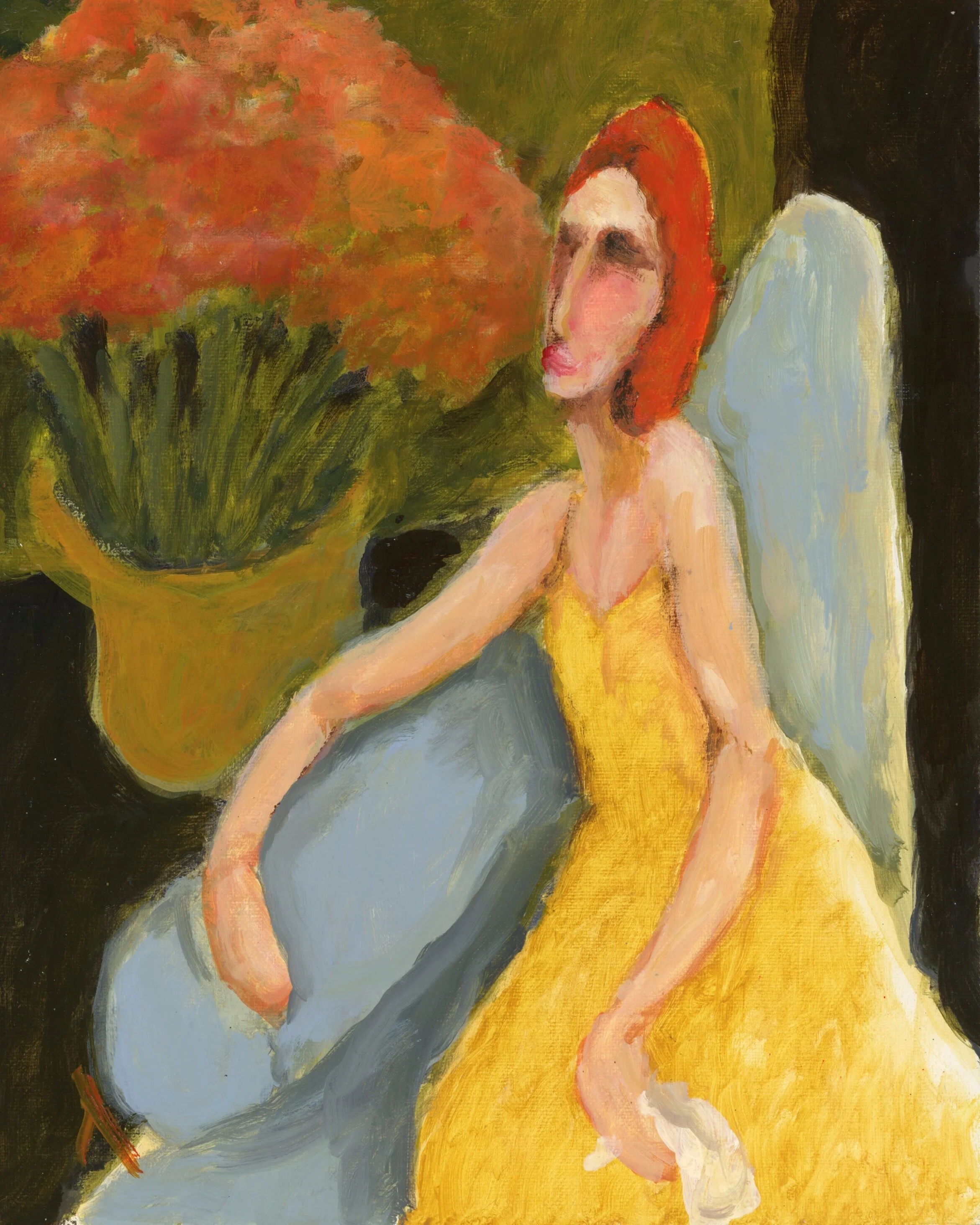 amedeo’s flowers $850 oil on linen panel 8 x 10 2019