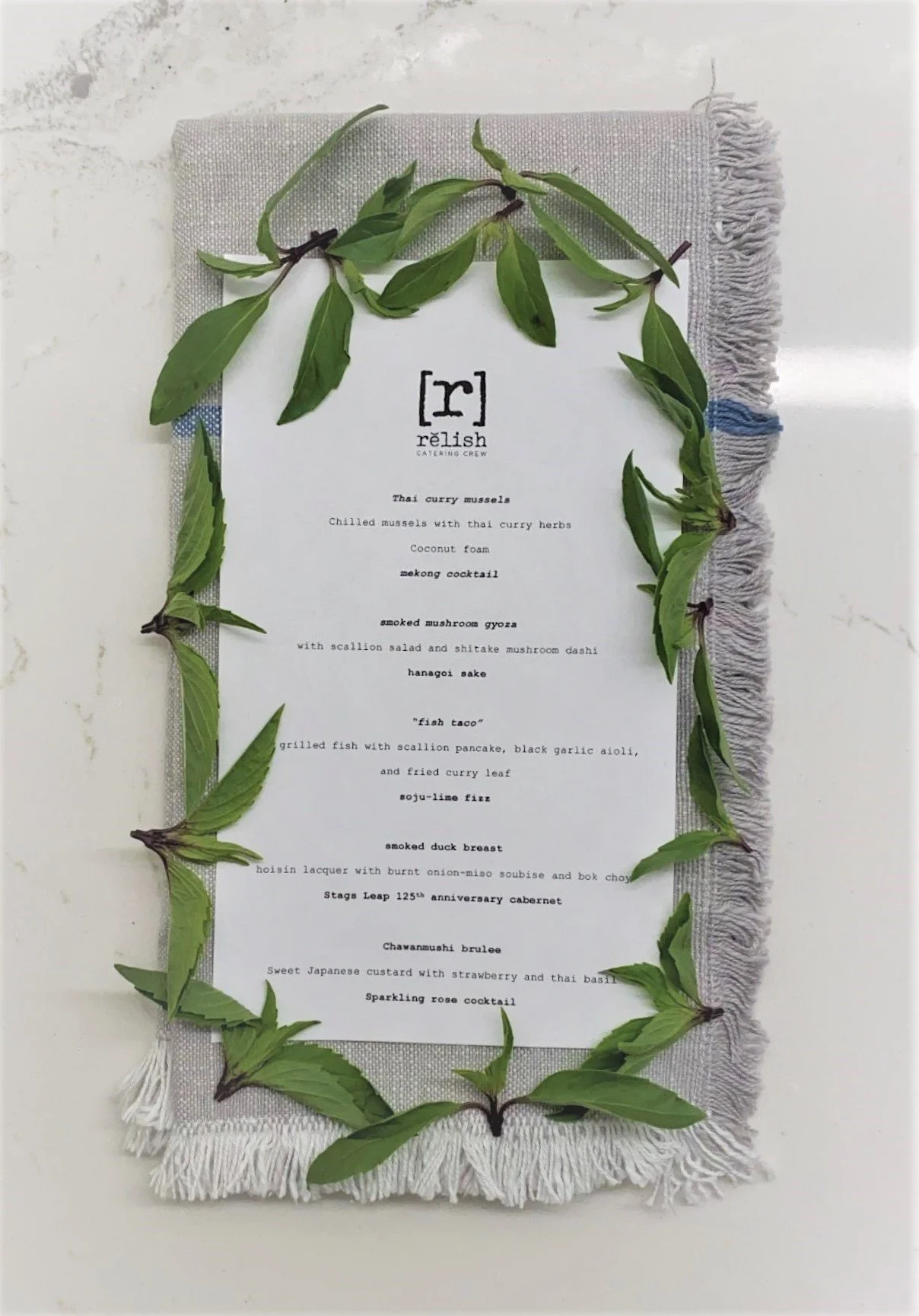PRIVATE DINNER — relish catering crew