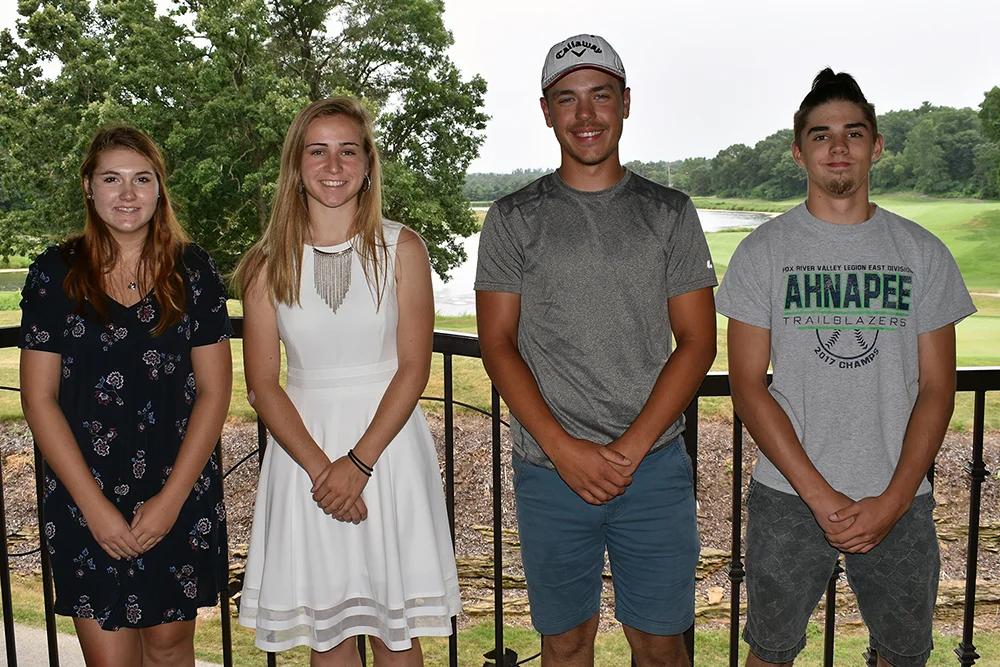 $5,100 in scholarships were awarded to seven students going into the trades on July 19th, 2018. L to R scholarship recipients - Sadie Newbury, Morgan Vander Heiden, Jaeger Brusky, & Jason Claybaugh. Not pictured - Alex Doering, Ethan Tews, and Ryan Smit.