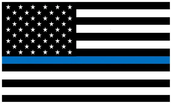 Thin Blue Line U.S. Flag