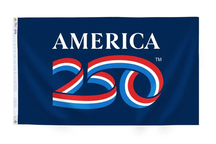 3X5 FT NYL-GLO AMERICA250 BLUE FLAG