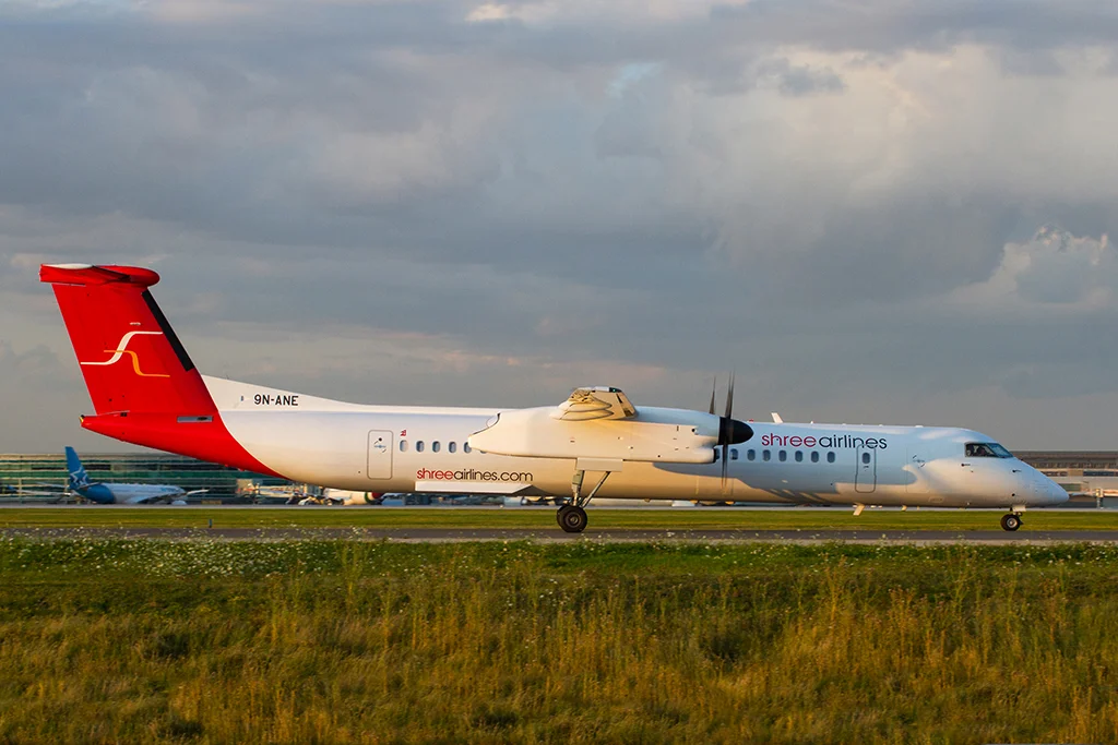 Shree Airlines DHC-8-402 9N-ANE (MSN 4145) is seen arriving at Toronto Lester B. Pearson International Airport (YYZ) from Tucson, AZ (TUS) on August 7th.