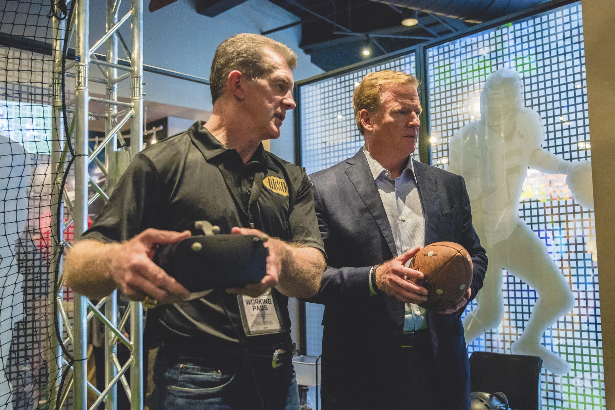Sports VTS CEO Ted Sundquist with NFL Commissioner Roger Goodell.