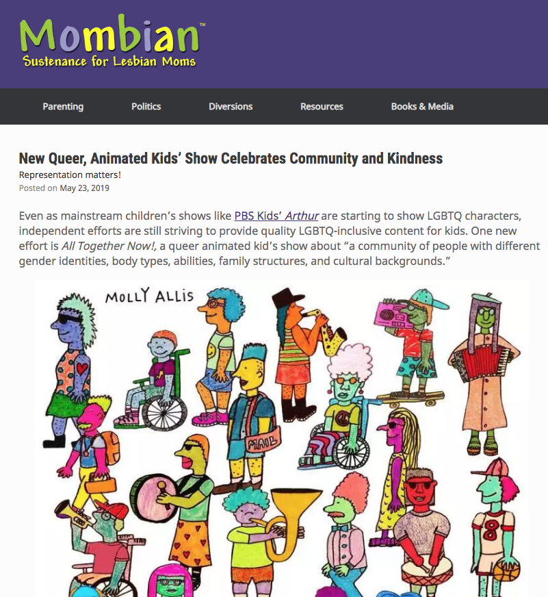 Interview with LGBT parenting blog, Mombian
