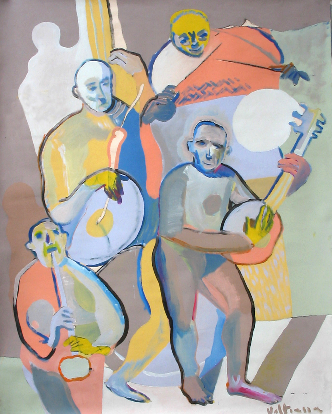    "Musicians"&nbsp;2004   Acrylic on canvas 