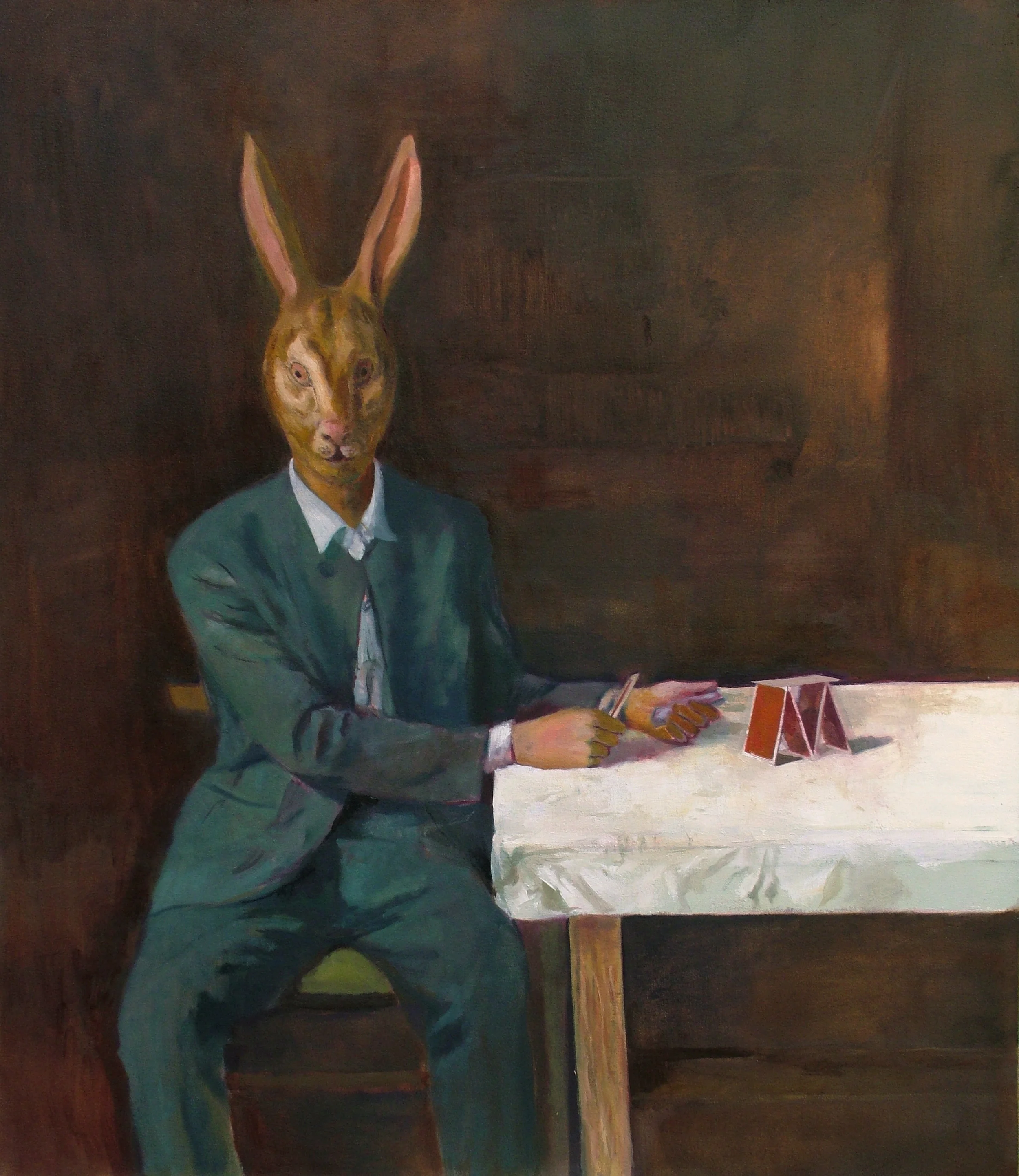 "Rabbit Man" 2007 Oil on canvas