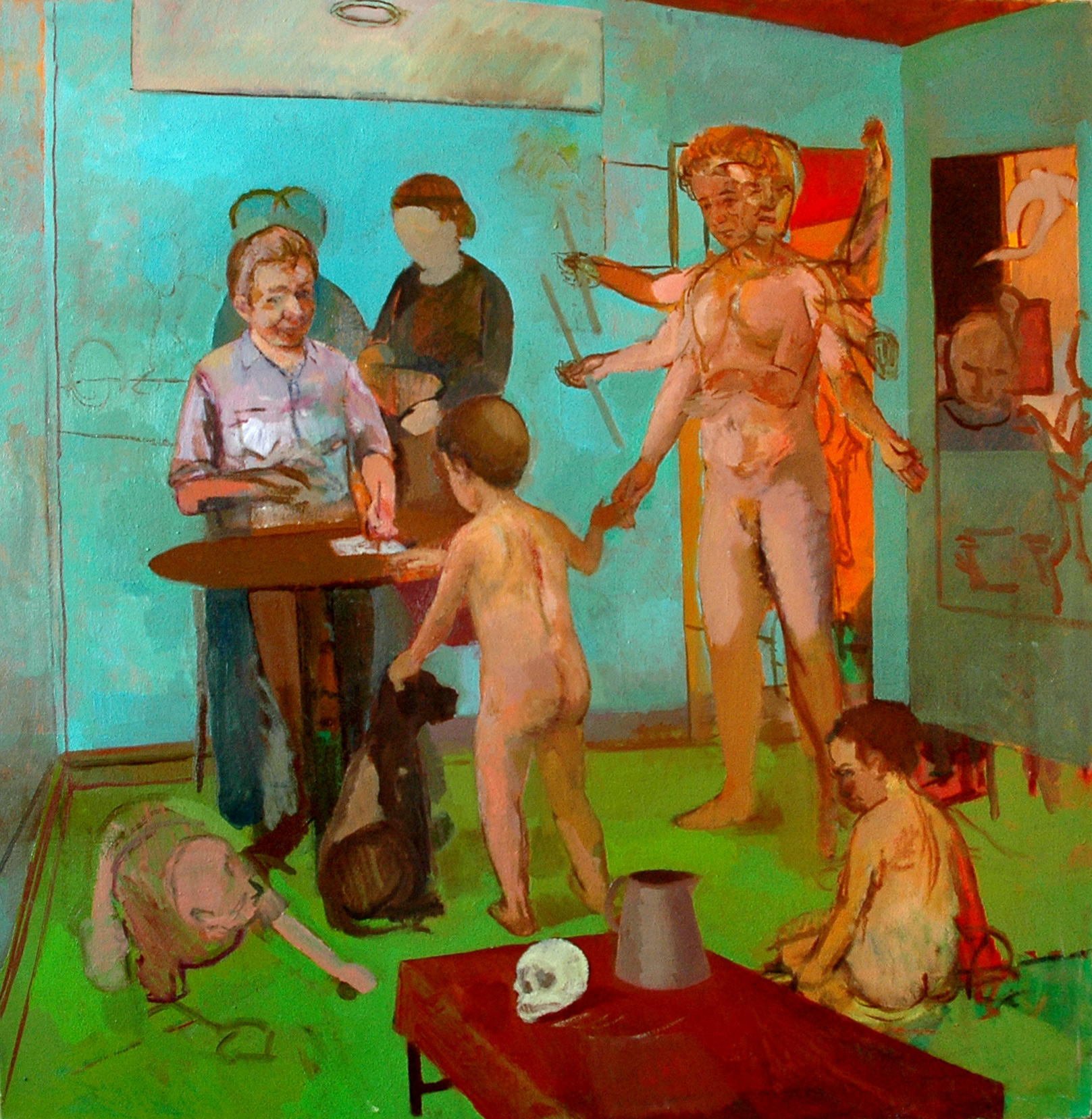    "Baba Homework"&nbsp;2011   Oil on canvas 