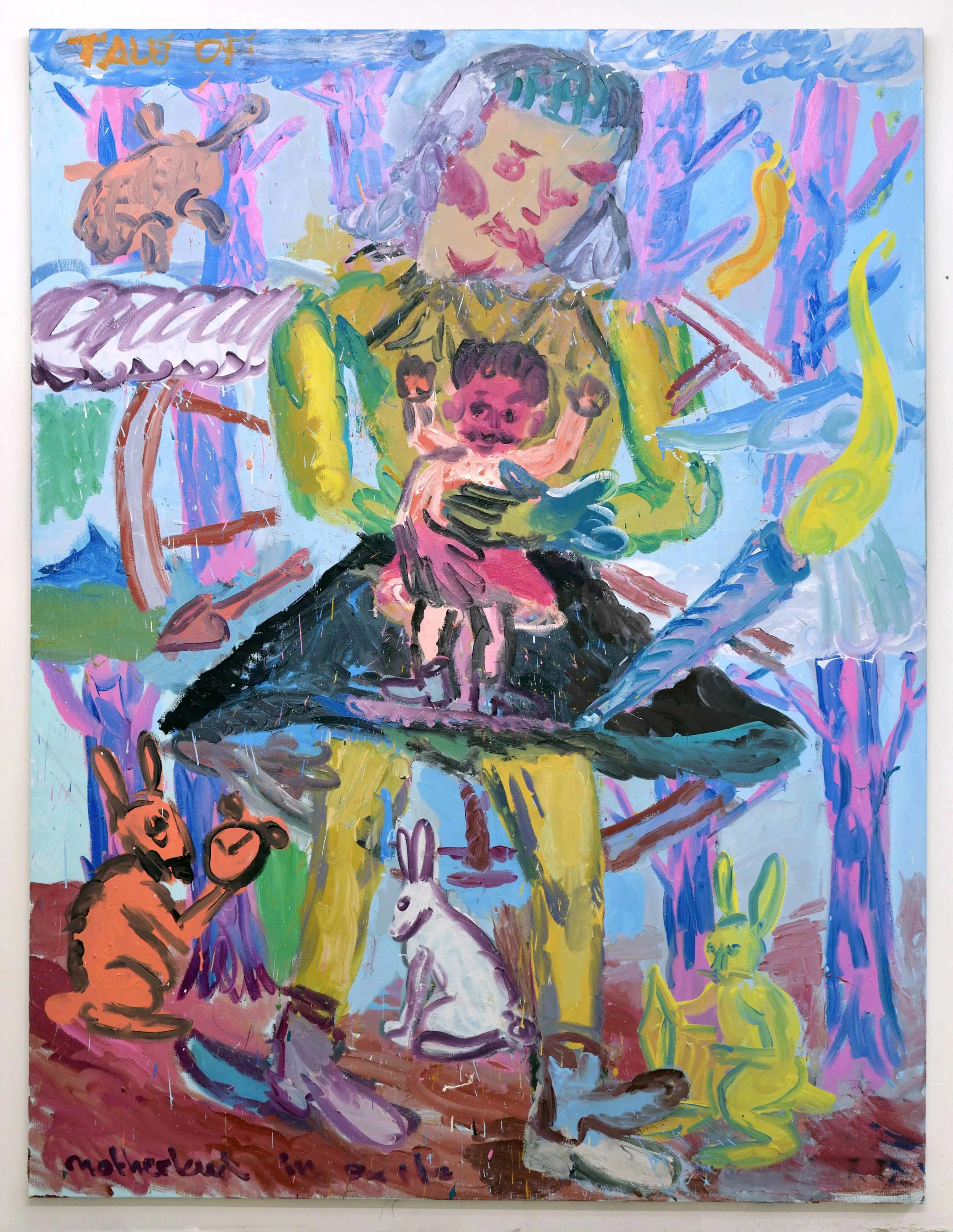 ‘La mère en territoire étranger’ 2017 - 18 Oil on canvas. 200 x 150 cm