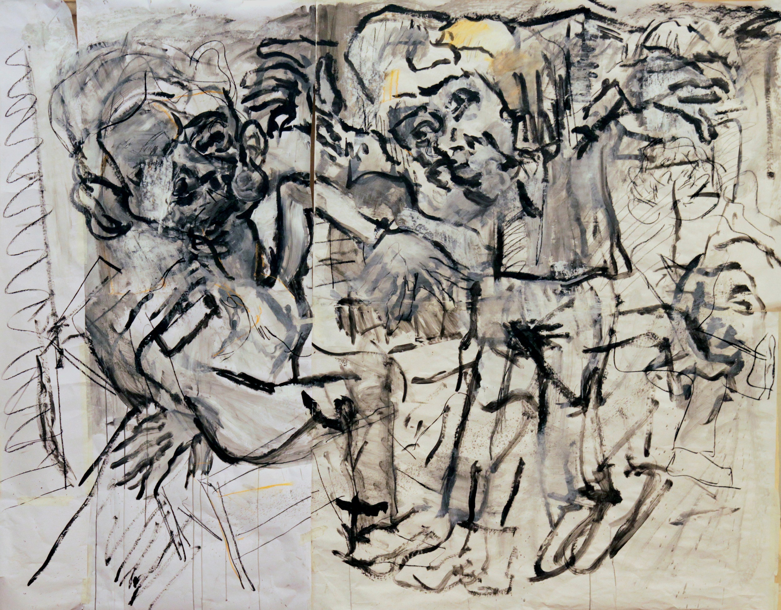    ‘Adolfa’s Cave. Moses Complex’ 2014   Acrylic on paper. 180 x 240 cm 