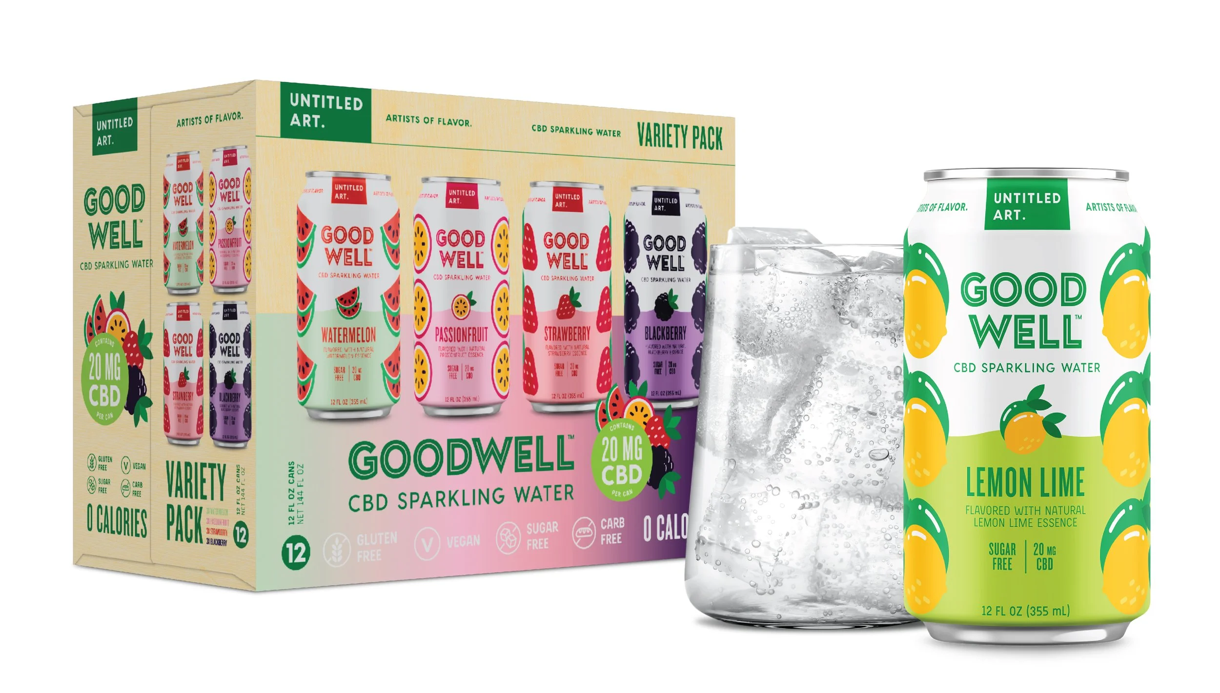 Goodwell CBD Sparkling Water Brand Redesign