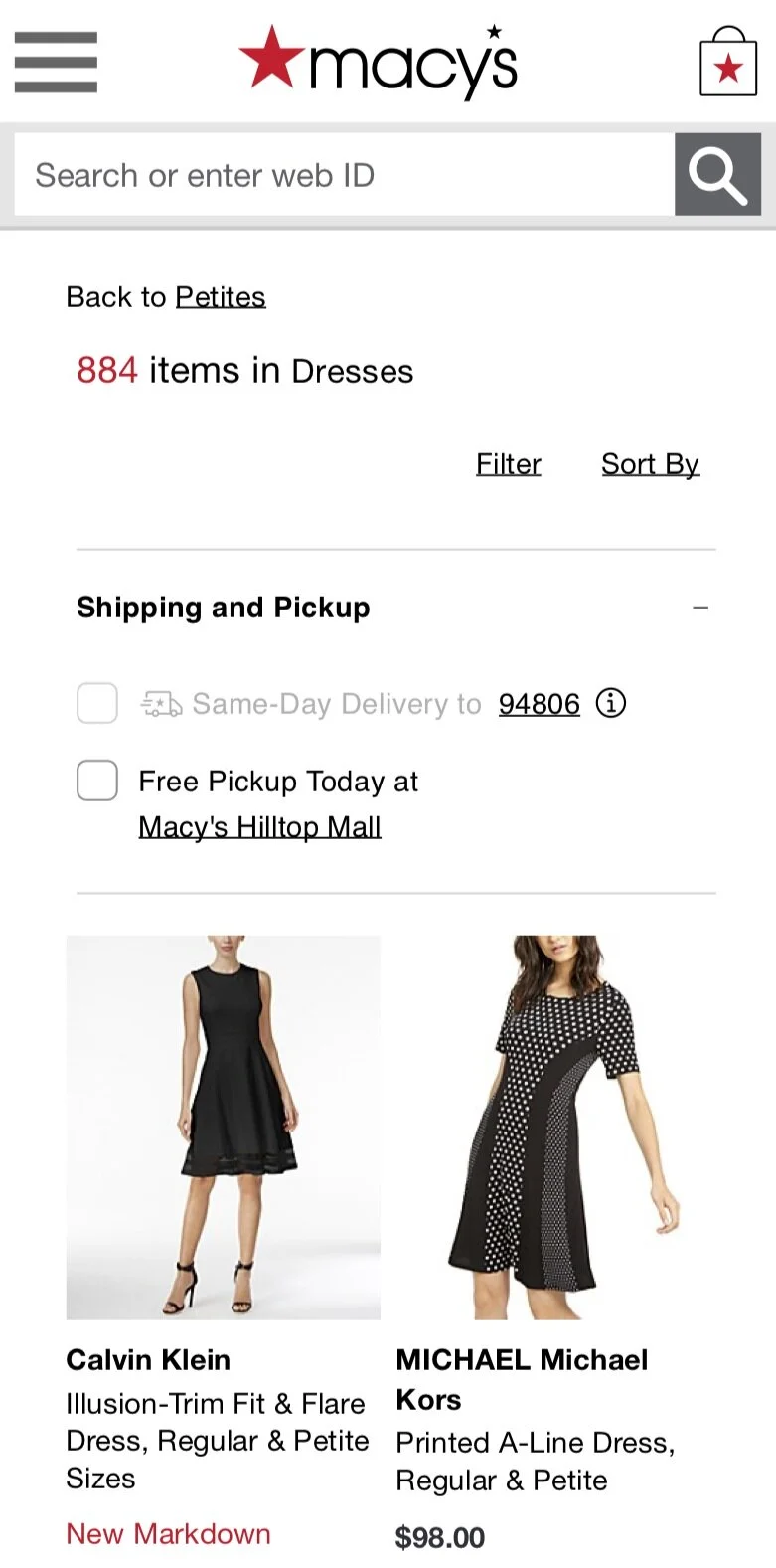 macys dress department