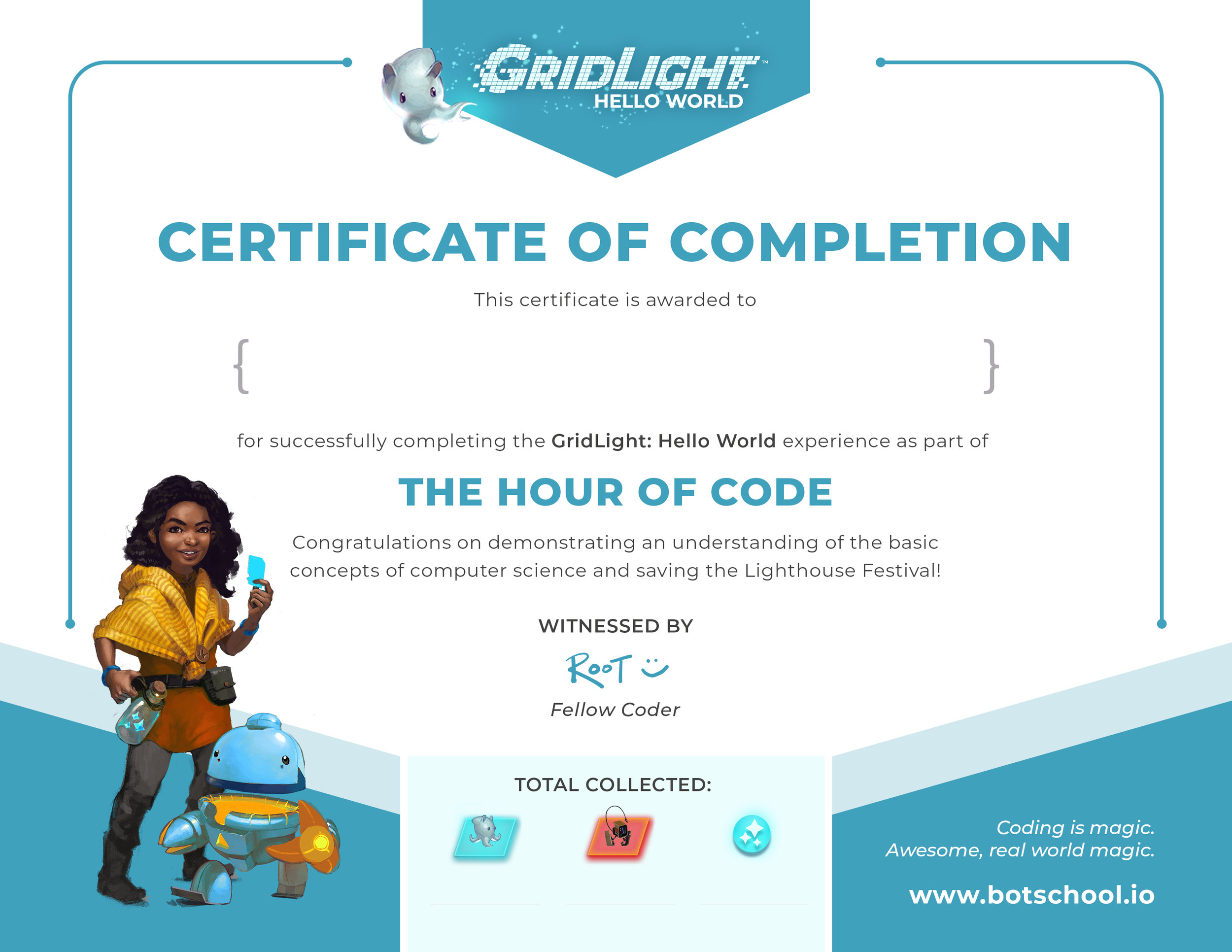 GridLight: Hello World Game Guide — Bot School Inc