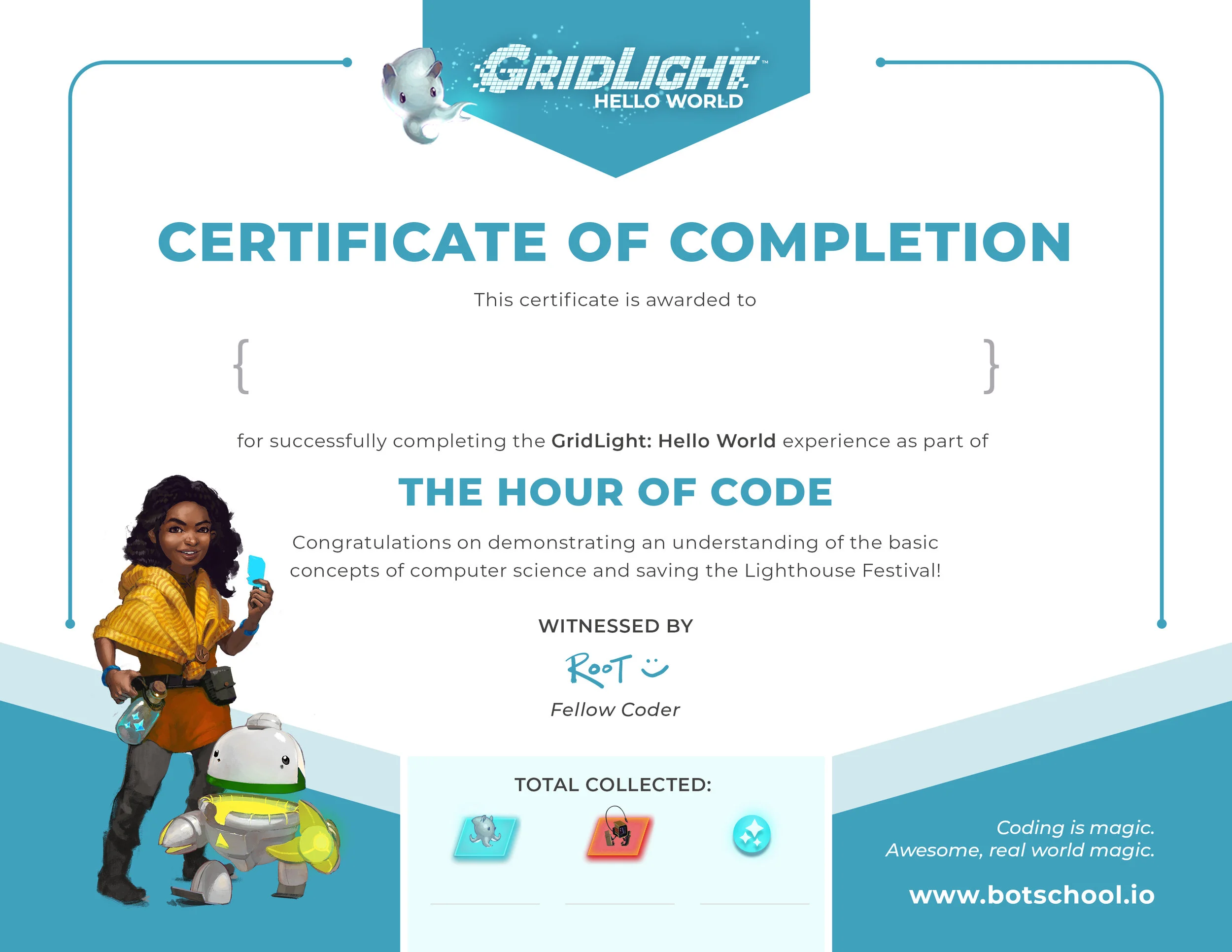 Certificate -- Gray Green Nab