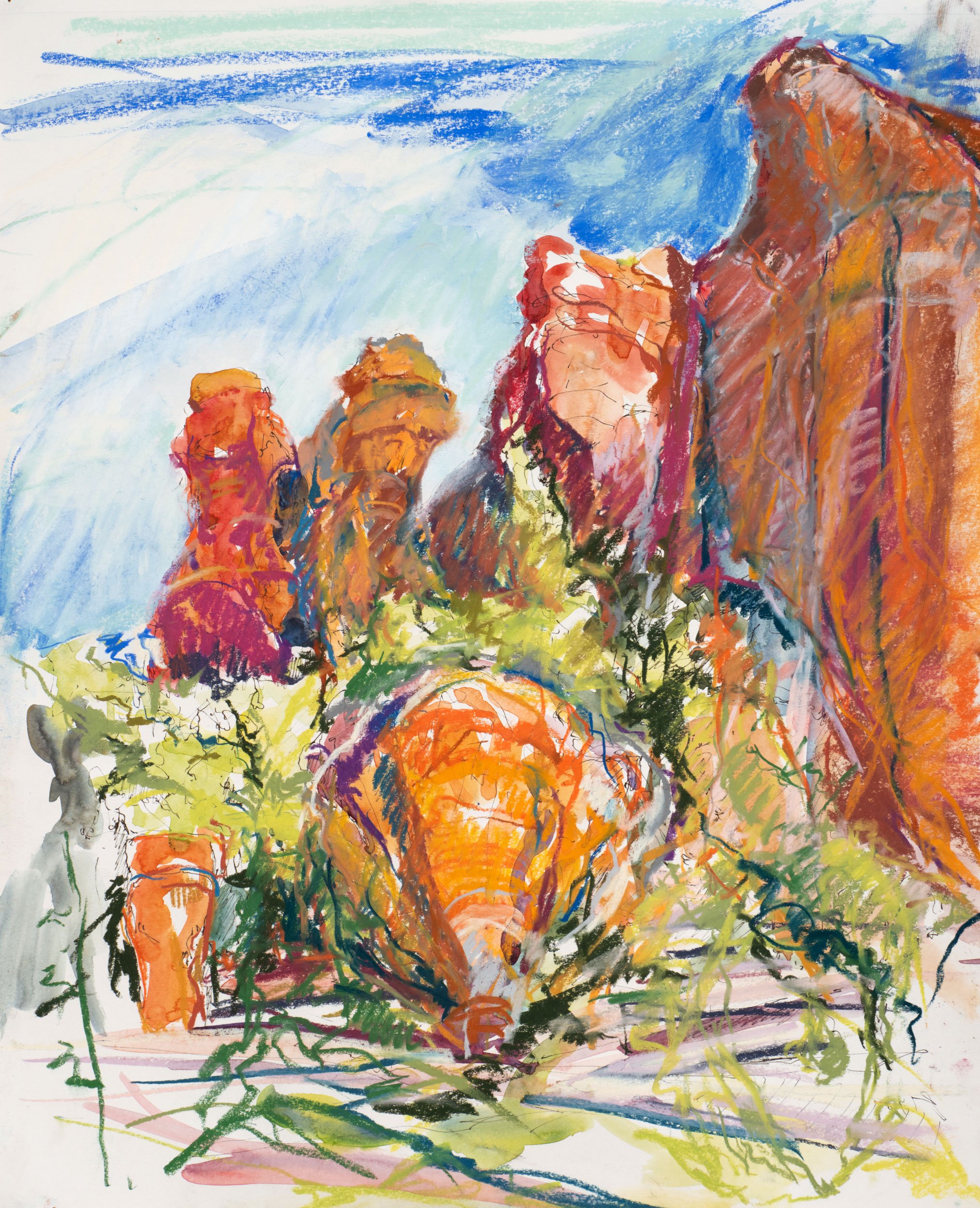 View from Enchantment II, 2022 | Mixed Media, 14” x 17”