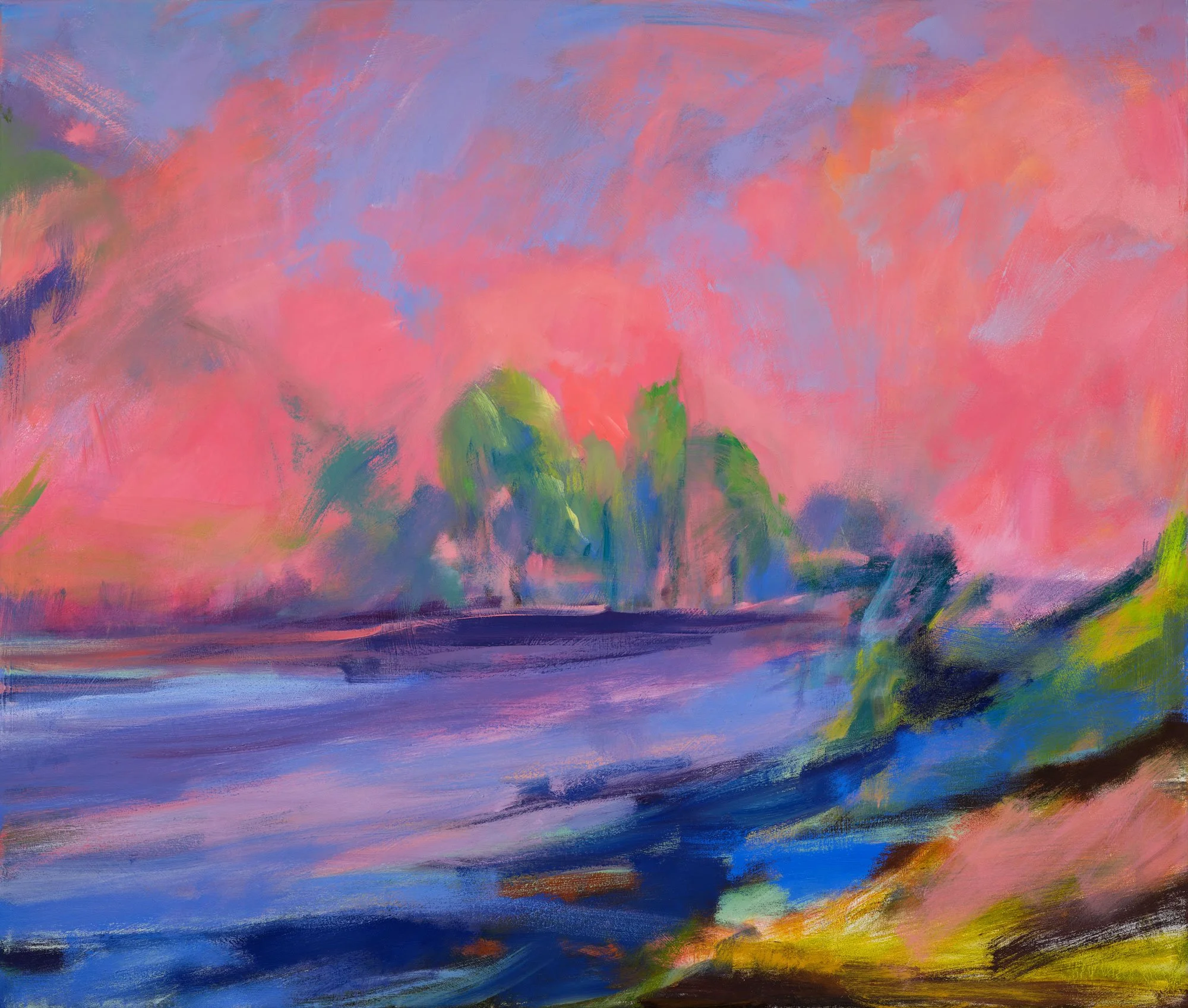  The Oasis, 2026&nbsp; |&nbsp; Oil on Canvas, 42″ x 49″ 