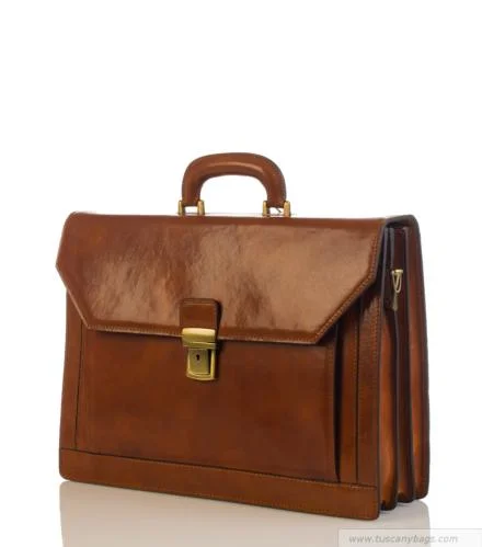 LEATER BRIEFCASE, BROWN