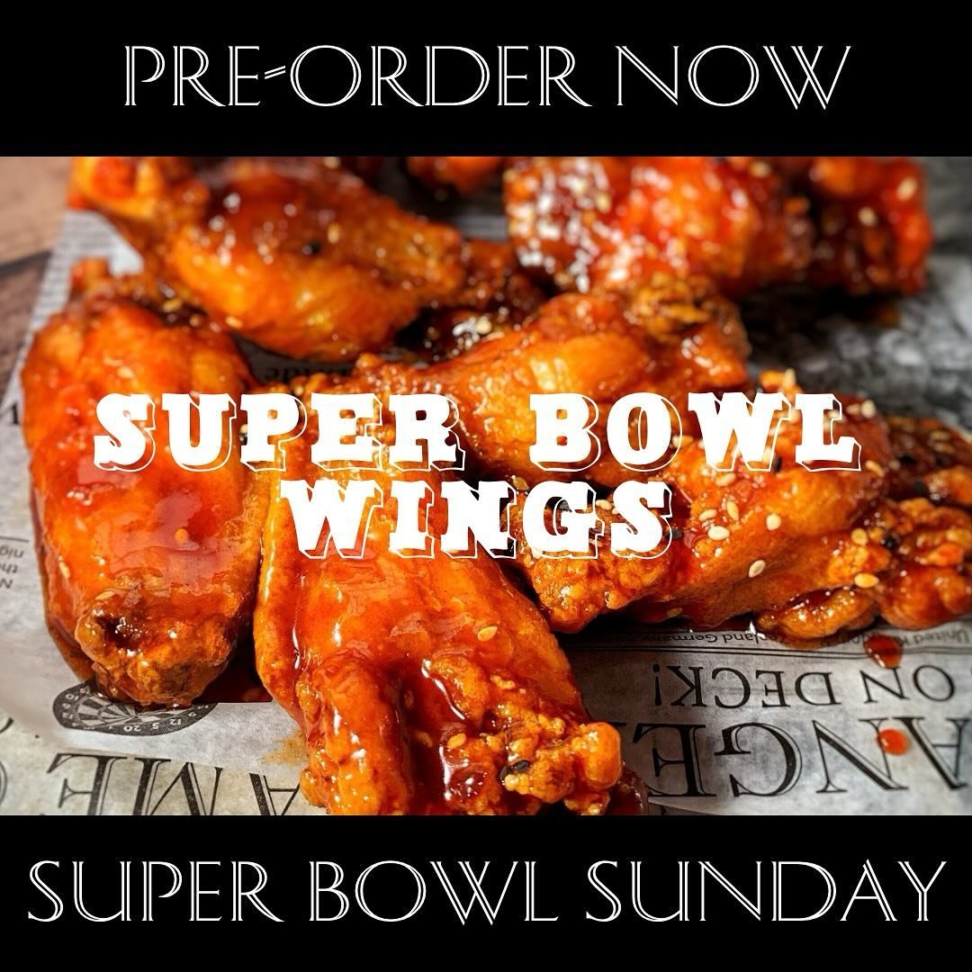 Yep! We are doing it! We are taking Super Bowl wing orders for Sunday pickup. The pickup window is 2pm-6pm on 02/11. Place your order now as we will have a limited number of orders available.
.
.
.
.
#superbowl #chickenwings #preorder #wings #friedch