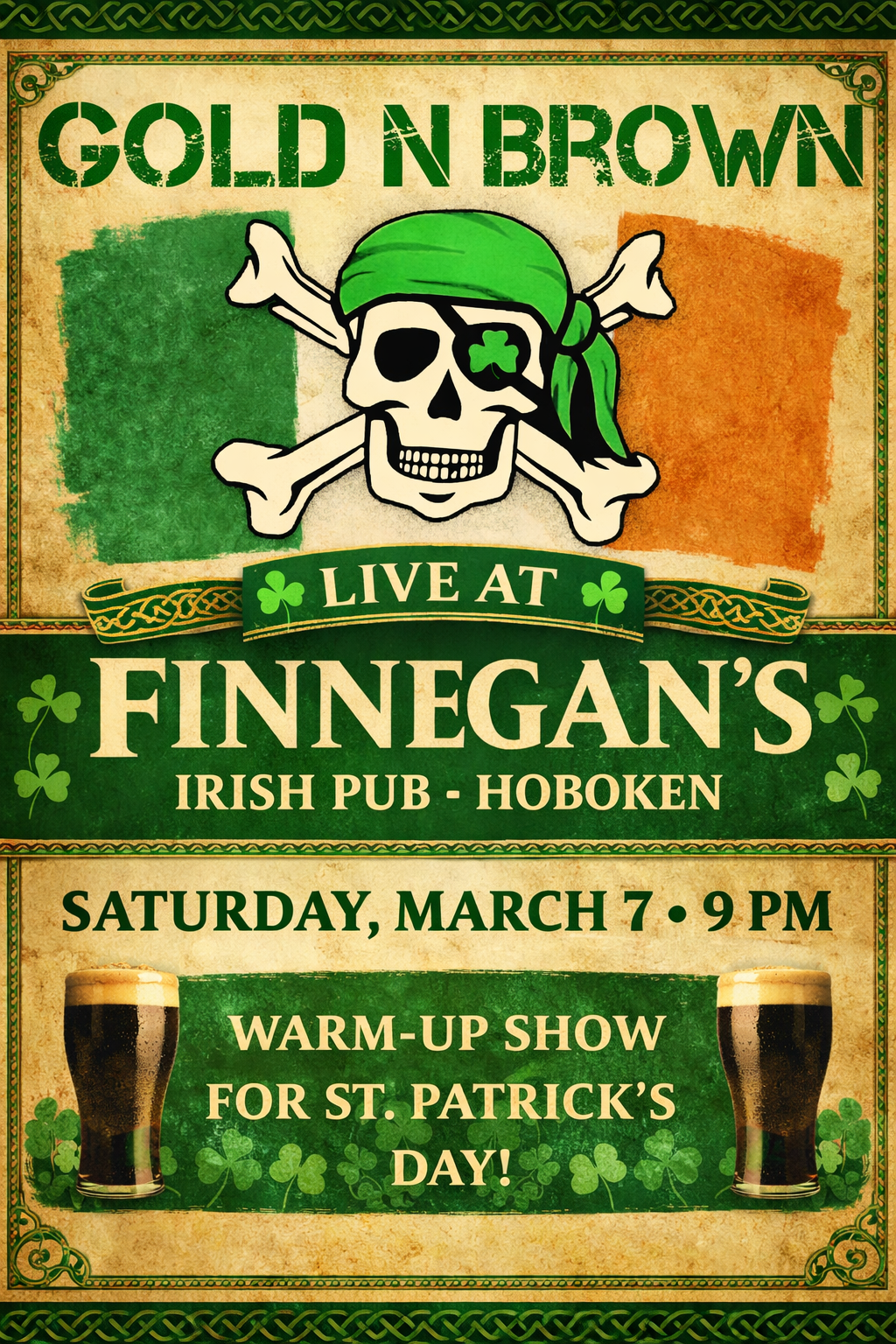 Gold 'n' Brown St. Paddy's Day celebration at Finnegan's Pub