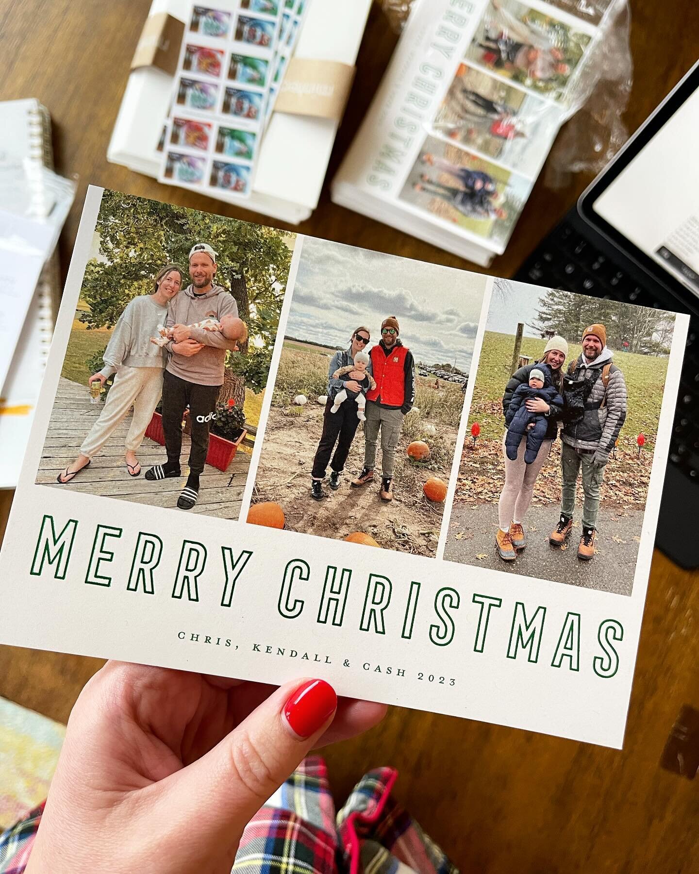 Merry Christmas! The best gift this year was becoming a family of three thanks to our Casher (swipe for last year) ❤️ Wishing you a very merry couple of days ahead!