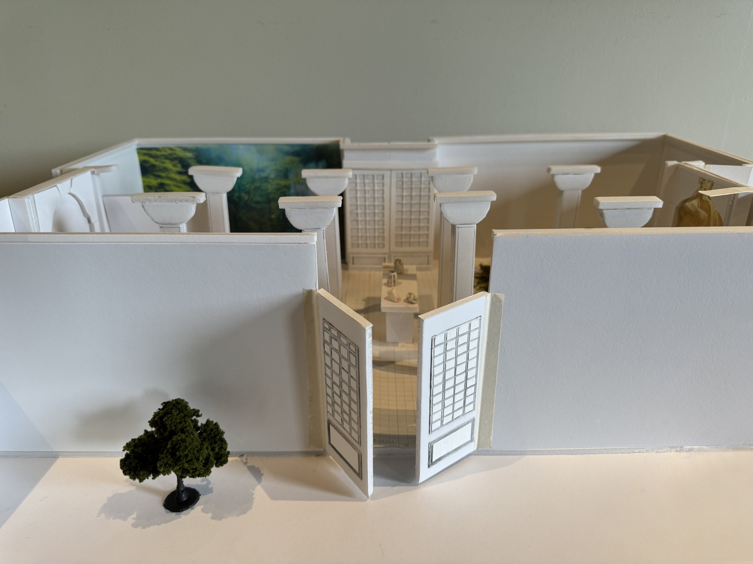 Hand-made scale model of EHCC's Gallery Space