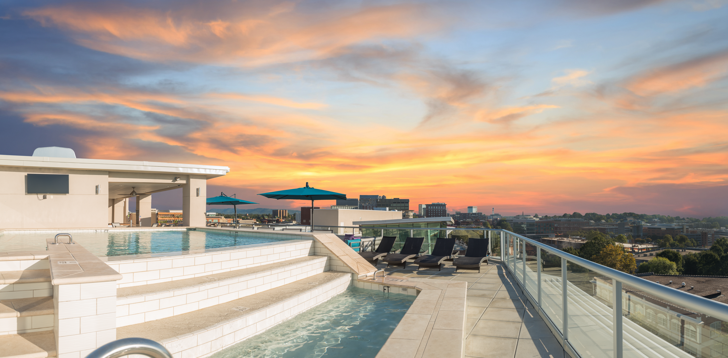Image from rooftop space at Falls Park Place