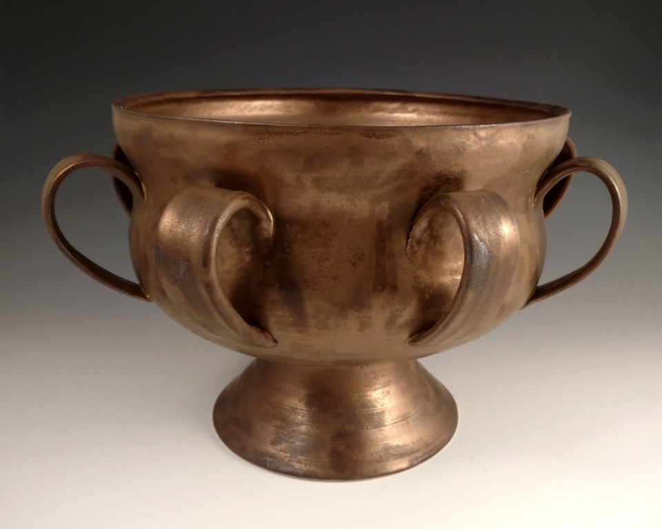 Bronze Eight Handled Punch Bowl