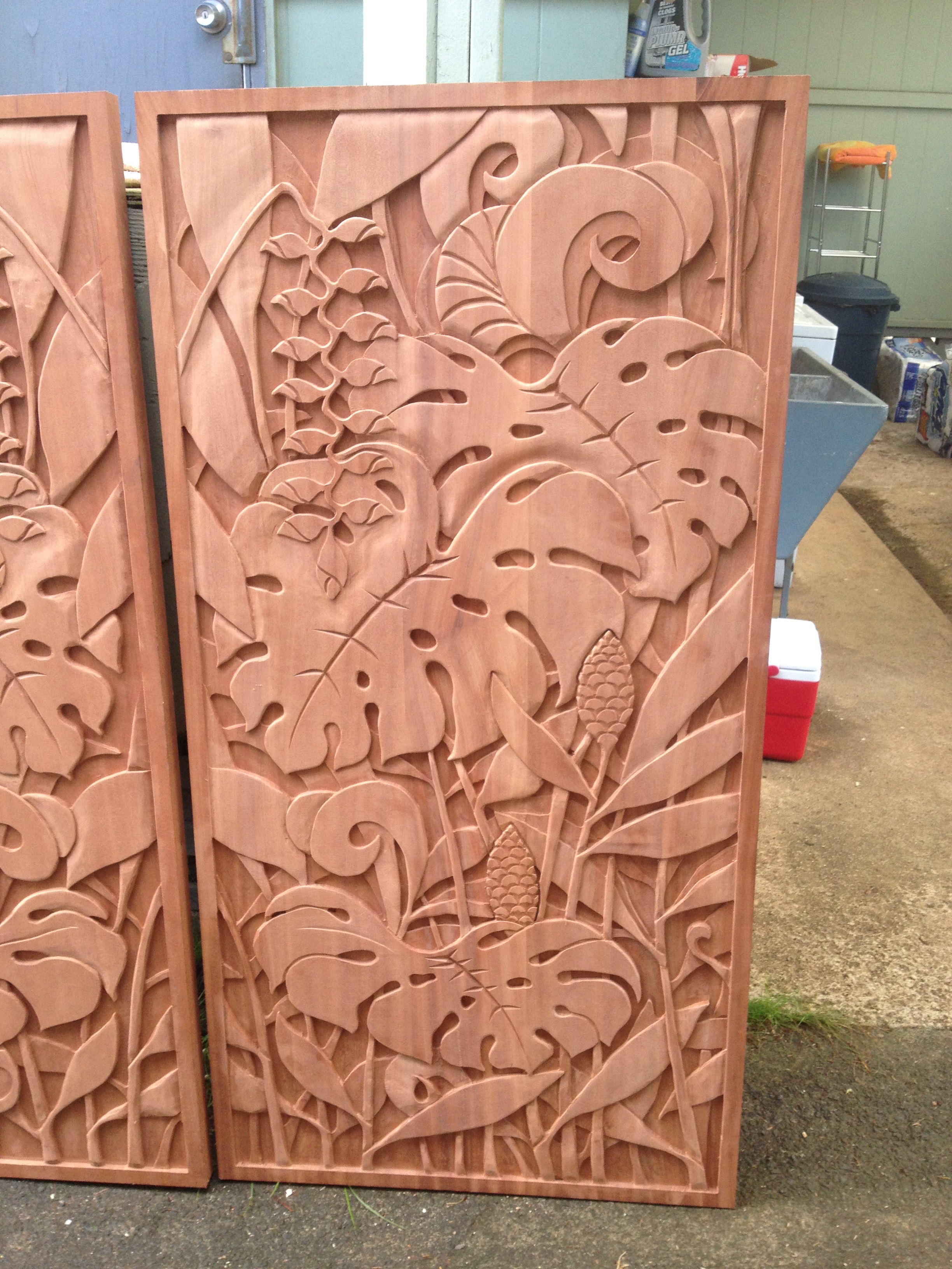 carved wood doors Lanikai home detail.JPG