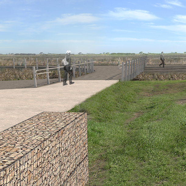 Concept artwork for the boardwalk design.