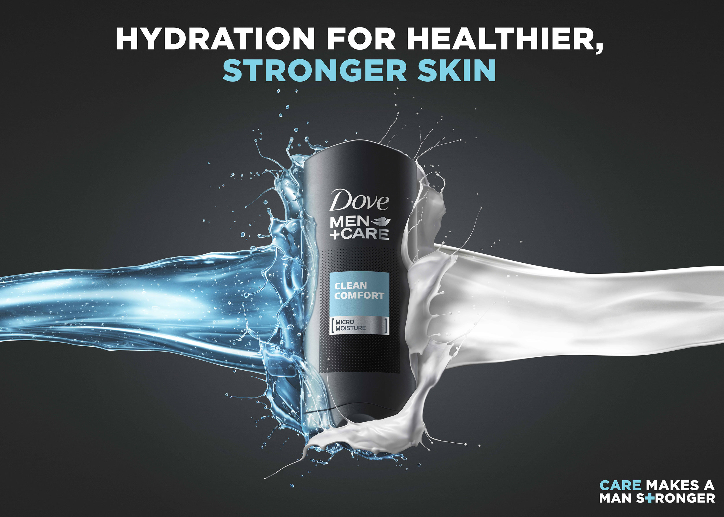 CONCEPTUAL AND CREATIVE DIRECTION FOR DOVE MEN+CARE PRINT AD INCLUDING ILLUSTRATION ART DIRECTION