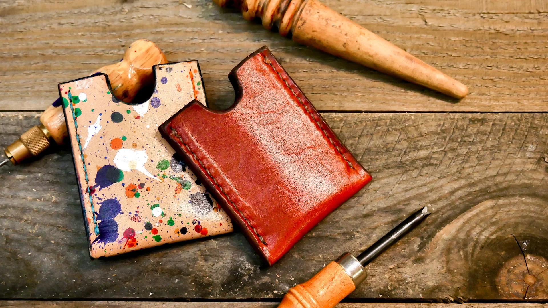 Minimalist Leather Card Wallet Template