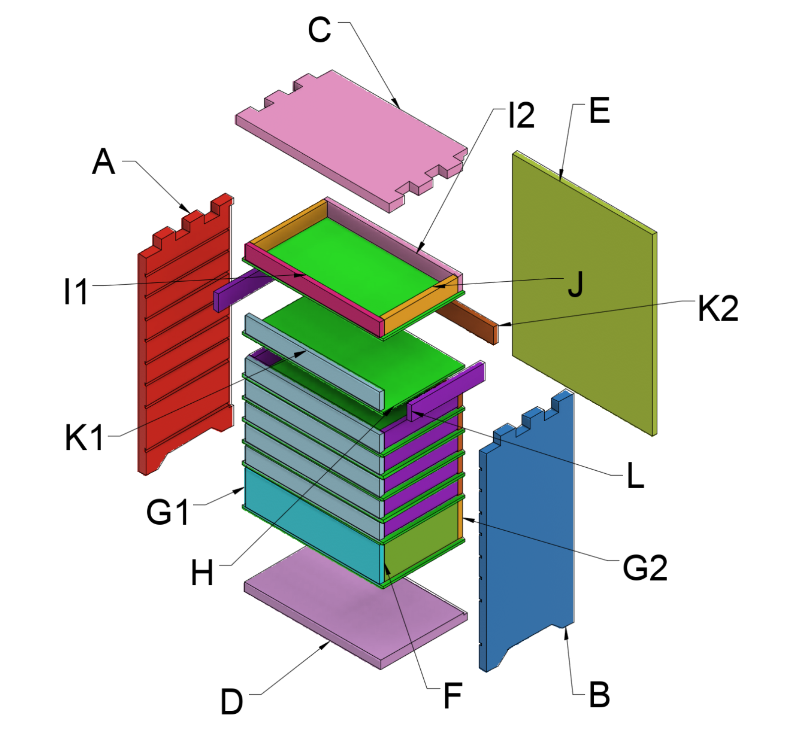 Sample of the DIY Small Tool Chest plans, showing the box joints originally planned.