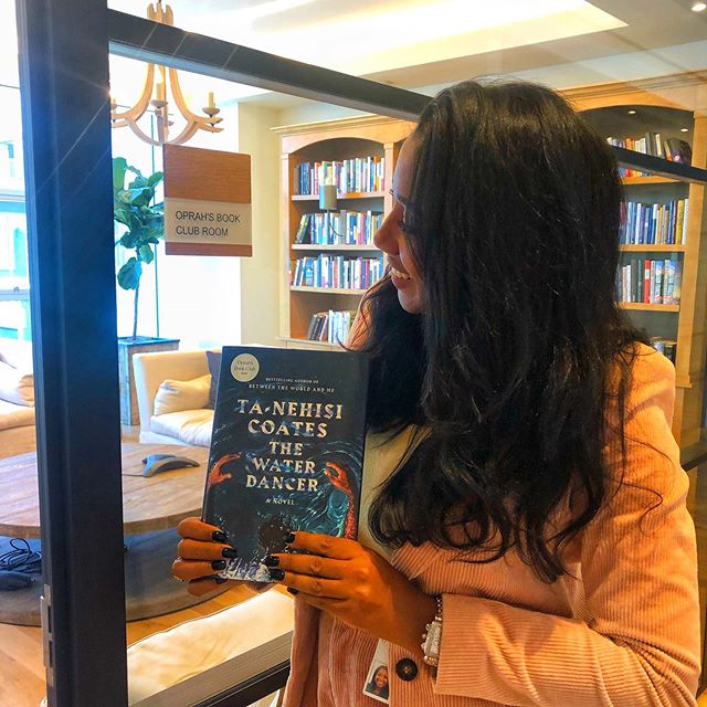 Oh what a privilege to be In Oprah&rsquo;s Book Club Room reading Oprah&rsquo;s new favorite book &ldquo;The Water Dancer&rdquo; #readwithus @oprahsbookclub