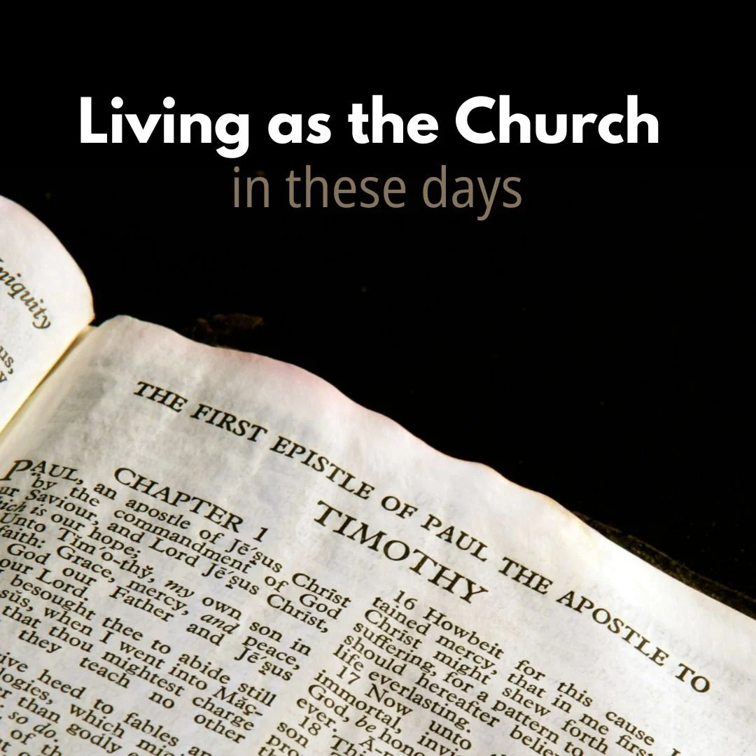 Living as the Church in These Days