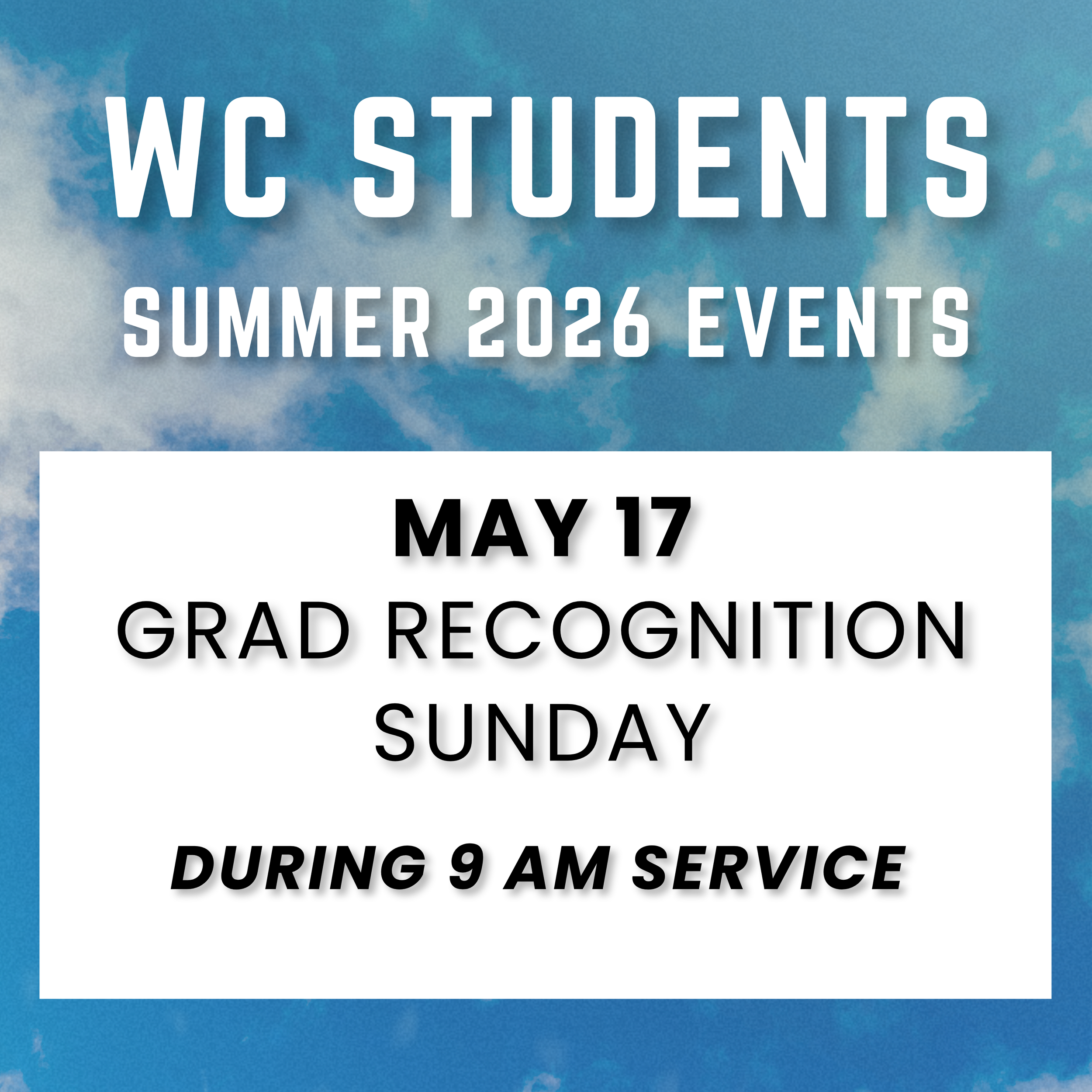 Grad Recognition Sunday